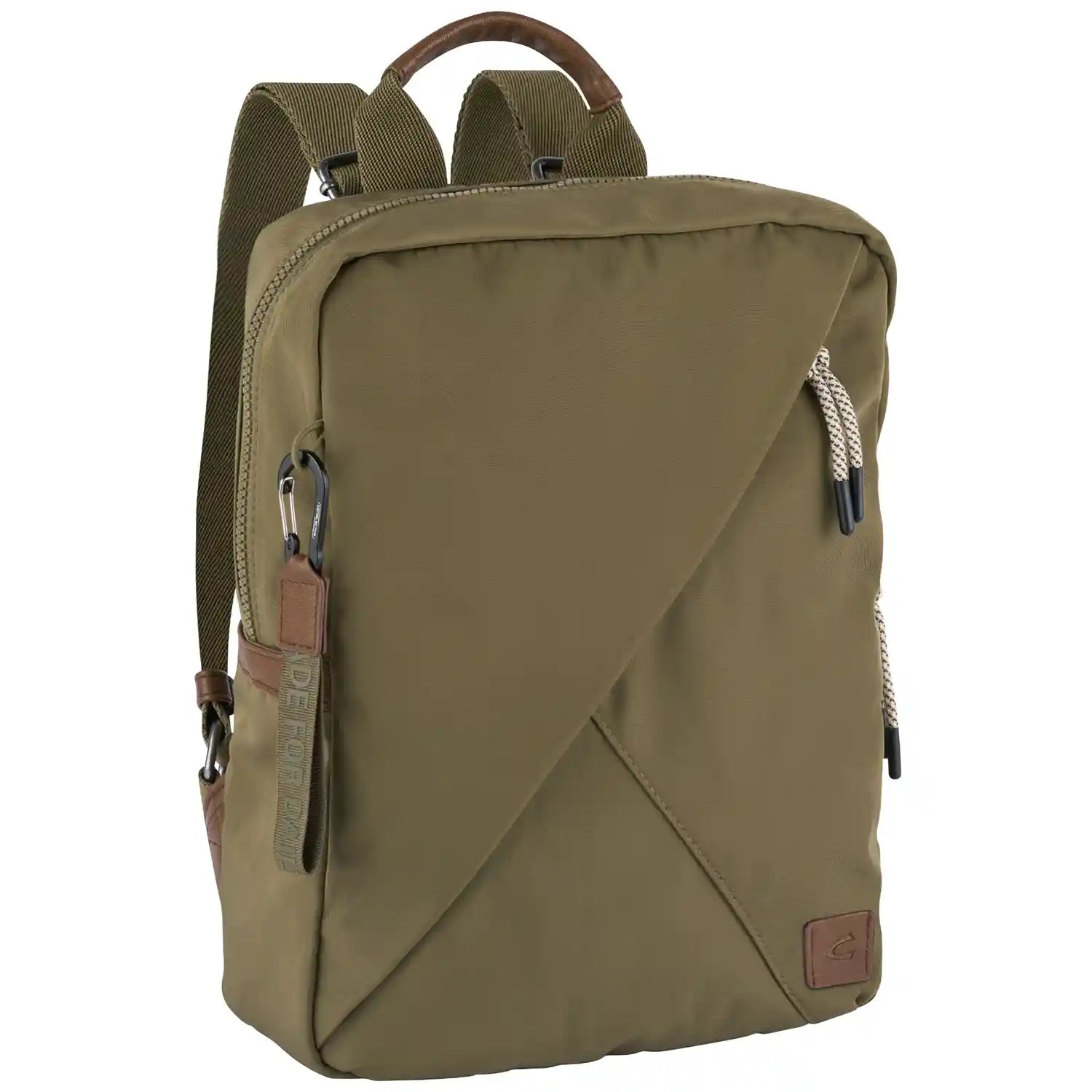 Frontansicht Camel Active Aurum Backpack M in Khaki , 35 cm, aus  Canvas-Material 