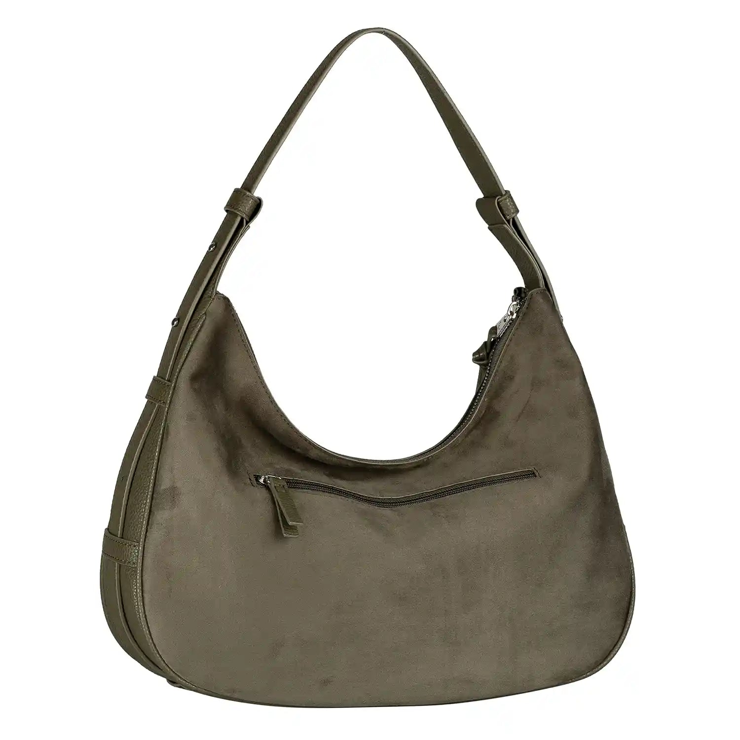 Tom Tailor Lysa Hobo Bag M khaki - Rückfach mit Reißverschluss und raffinierte Seitenverarbeitun