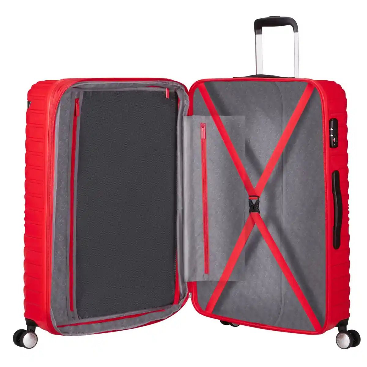 American Tourister Mickey Clouds Spinner 4-wheel trolley 76 cm - Mickey Classic Red