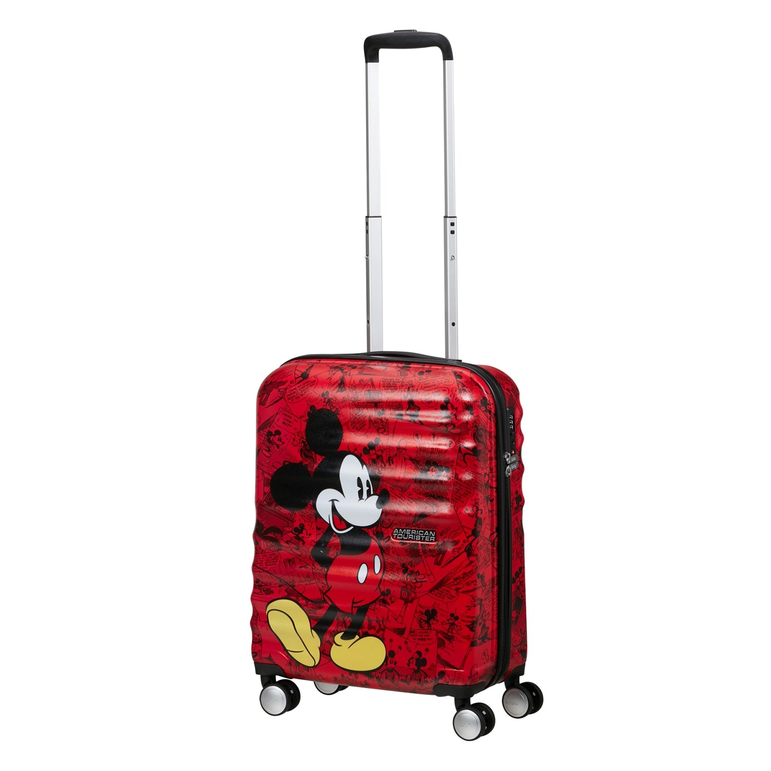 American Tourister Wavebreaker Disney FL Spinner 4-Rollen Trolley 55 cm - Mickey Comics Red