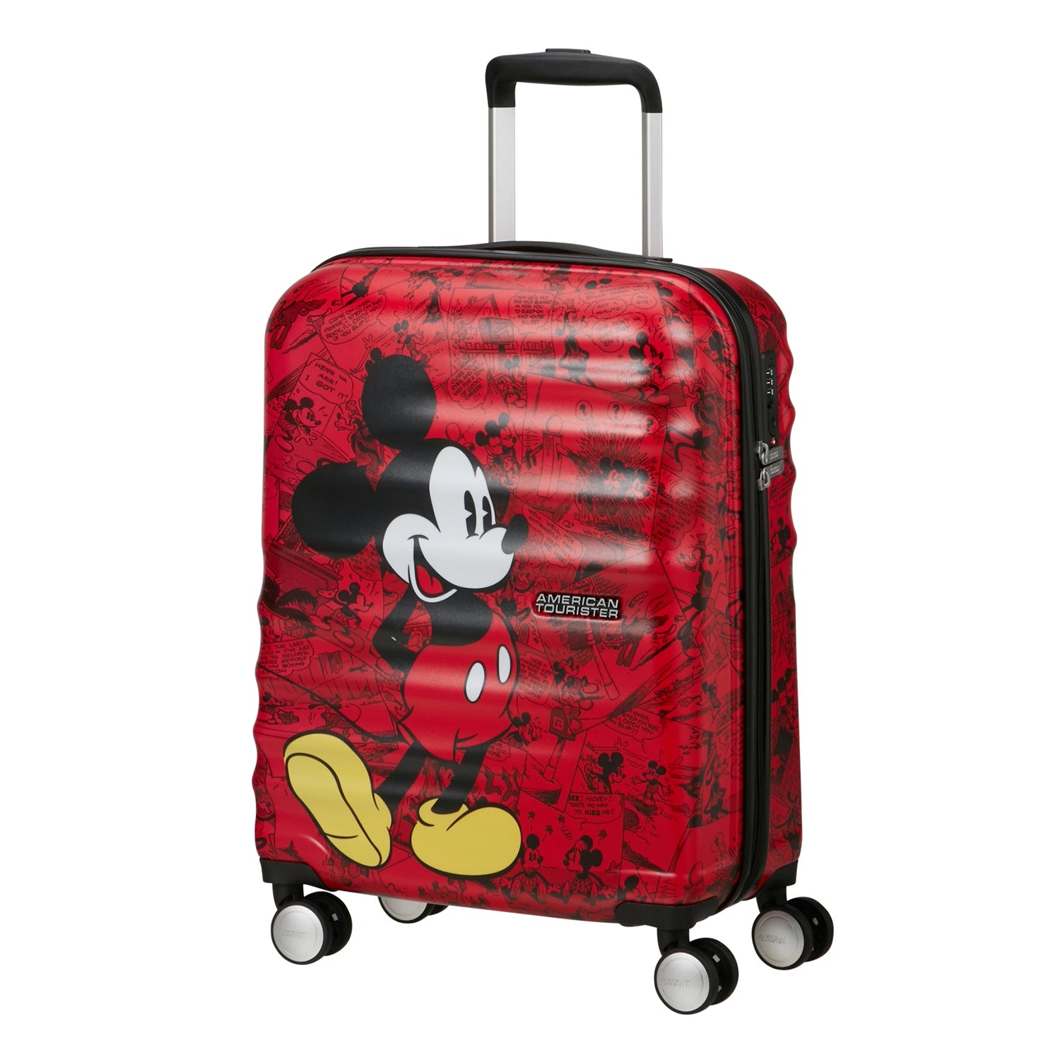 American Tourister Wavebreaker Disney FL Spinner 4-Rollen Trolley 55 cm - Mickey Comics Red