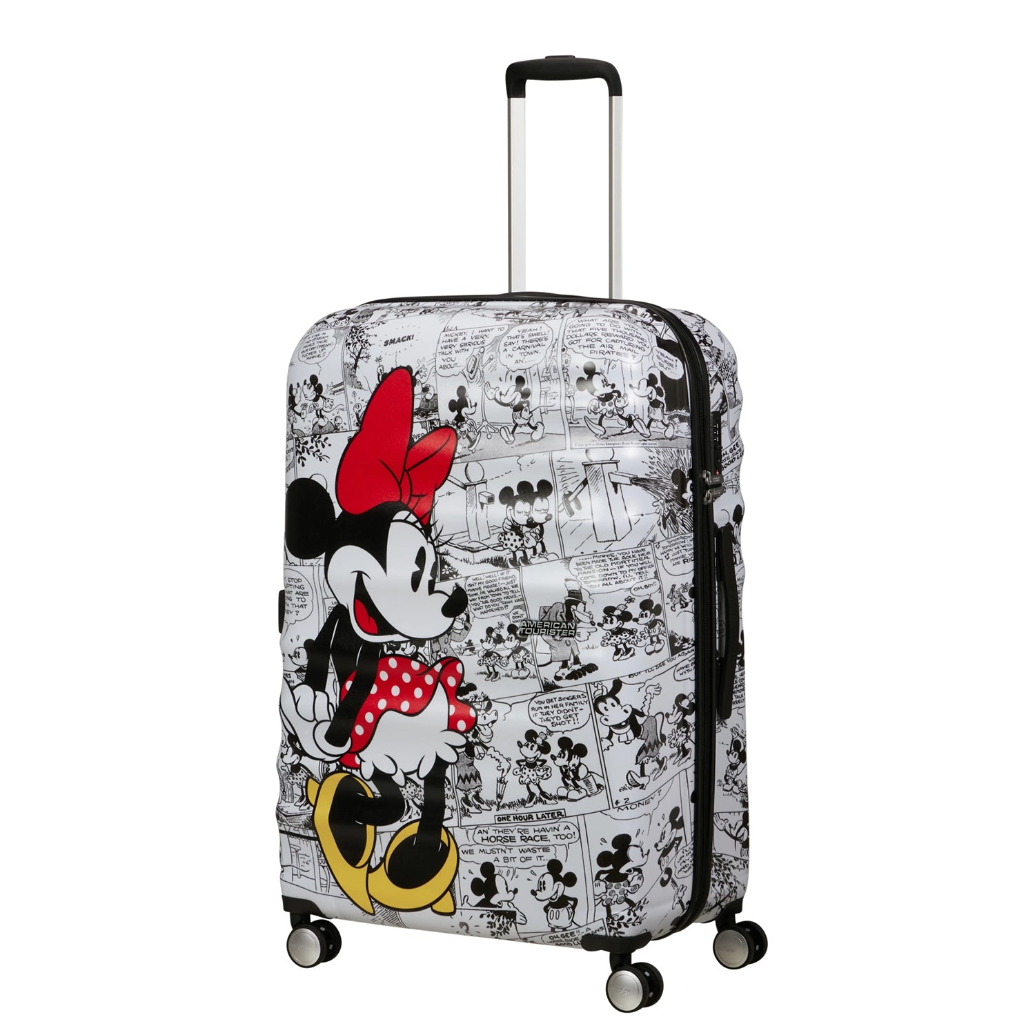 American Tourister Wavebreaker Disney FL Spinner 4-Rollen Trolley 77 cm - Minnie Comics White