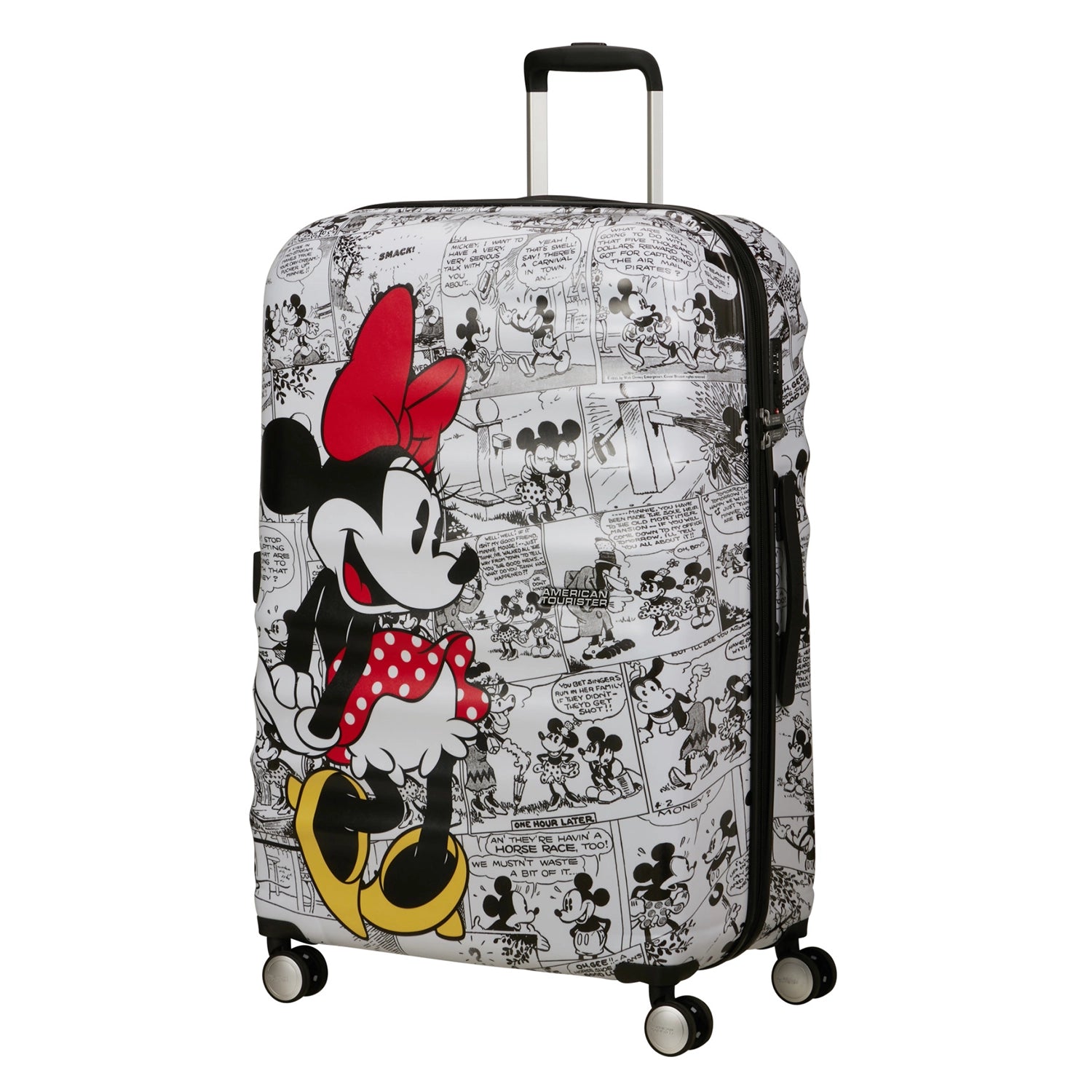 American Tourister Wavebreaker Disney FL Spinner 4-Rollen Trolley 77 cm - Minnie Comics White