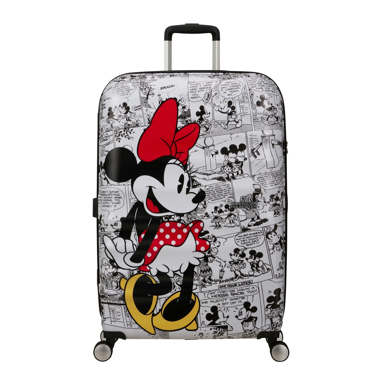 American Tourister Wavebreaker Disney FL Spinner 4-Rollen Trolley 77 cm - Minnie Comics White