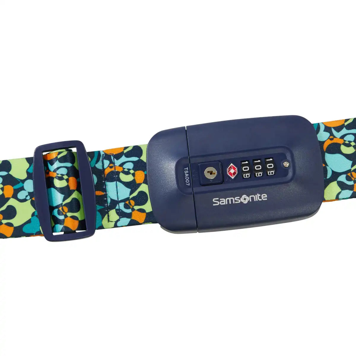 Samsonite TA Revolution Luggage Strap TSA-Kofferband – buntes Colorwave Design mit sicherem TSA-Zahlenschloss
