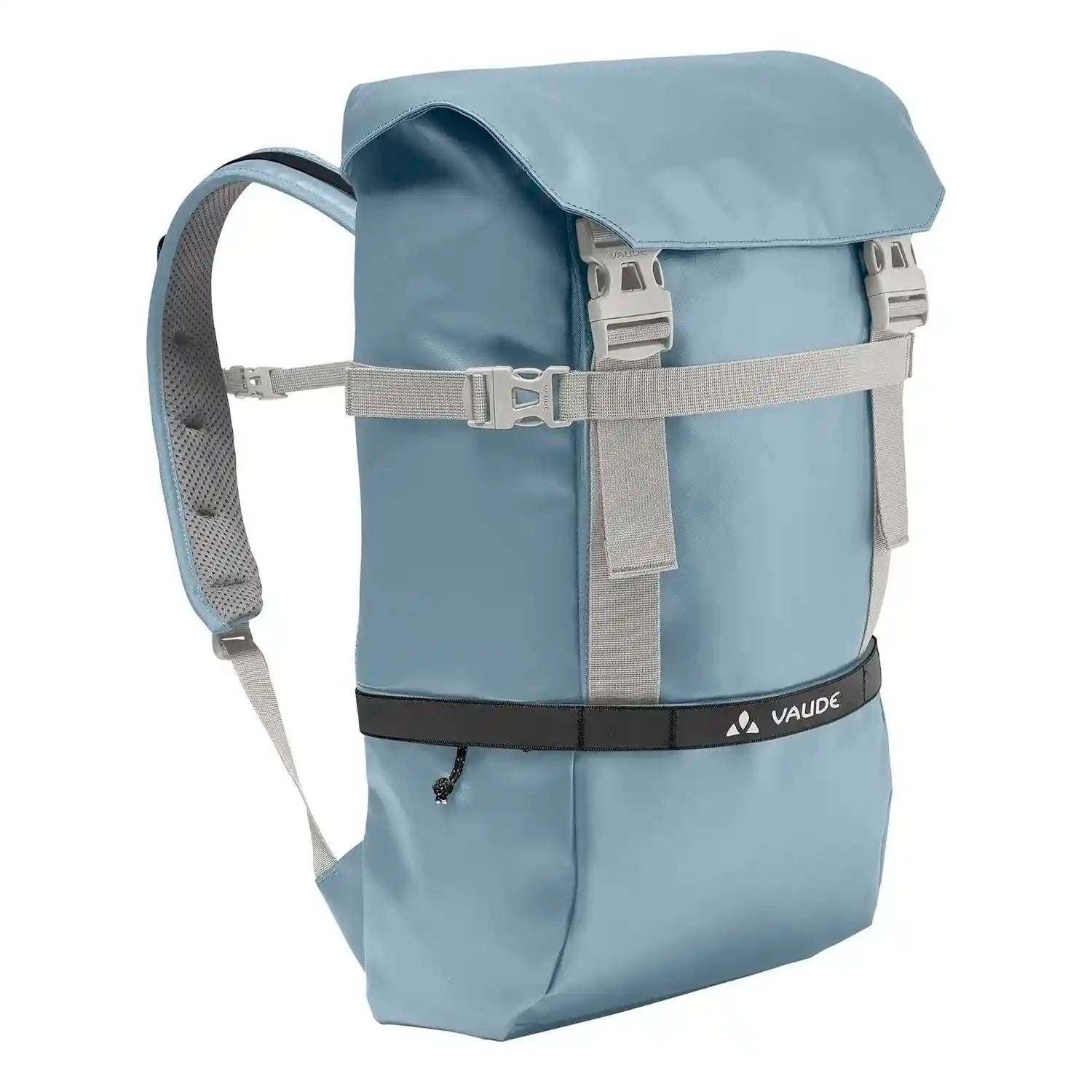 Vaude Mineo Backpack 30L Stadtrucksack in Heron - Frontansicht mit Hauptfach und Reißverschlüssen