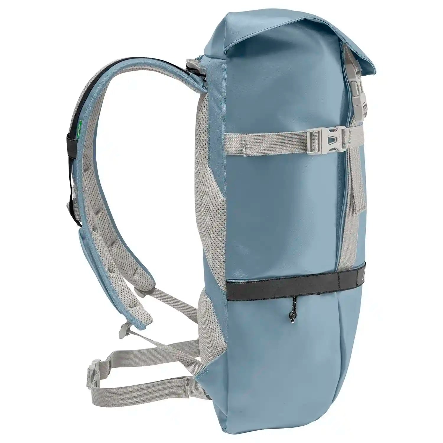 Vaude Mineo Backpack Heron - Seitenansicht zeigt ergonomische Form und Tragegriffe