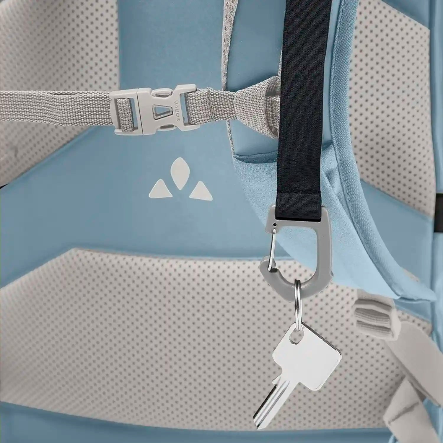 Vaude Mineo Backpack - Qualitätsdetails: Schlüsselband, Reißverschlüsse, Nähte und Materialverarbeitung