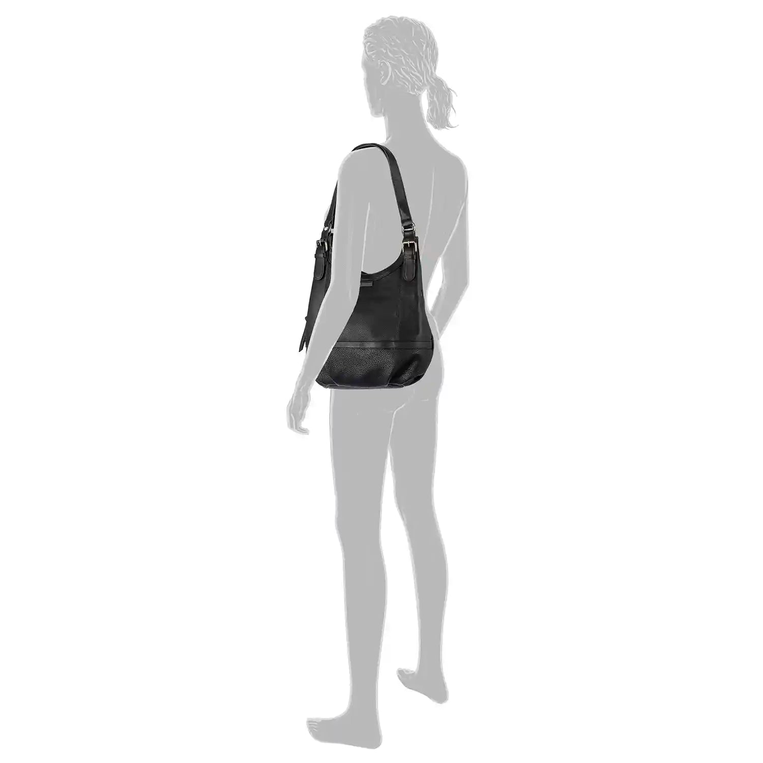 Tom Tailor Juna Shopper schwarze Tragegriffe - zwei flache Henkel mit hochwertigen Metallbeschlägen und TOM TAILOR Log