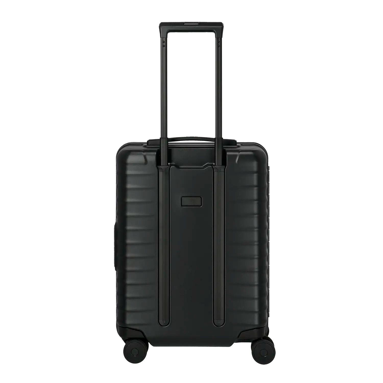 Kleiner Koffer Titan Overseas Trolley S23 - Rückansicht mit robustem Design in Nightshade Black