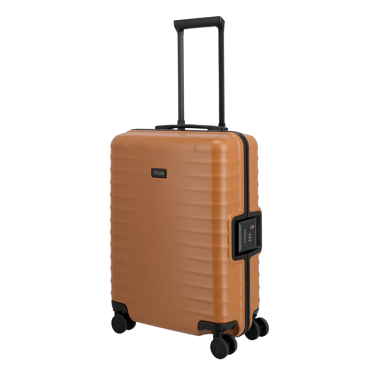 Titan Overseas Trolley S20 Canyon Bronze - Seitenansicht mit Teleskopgriff