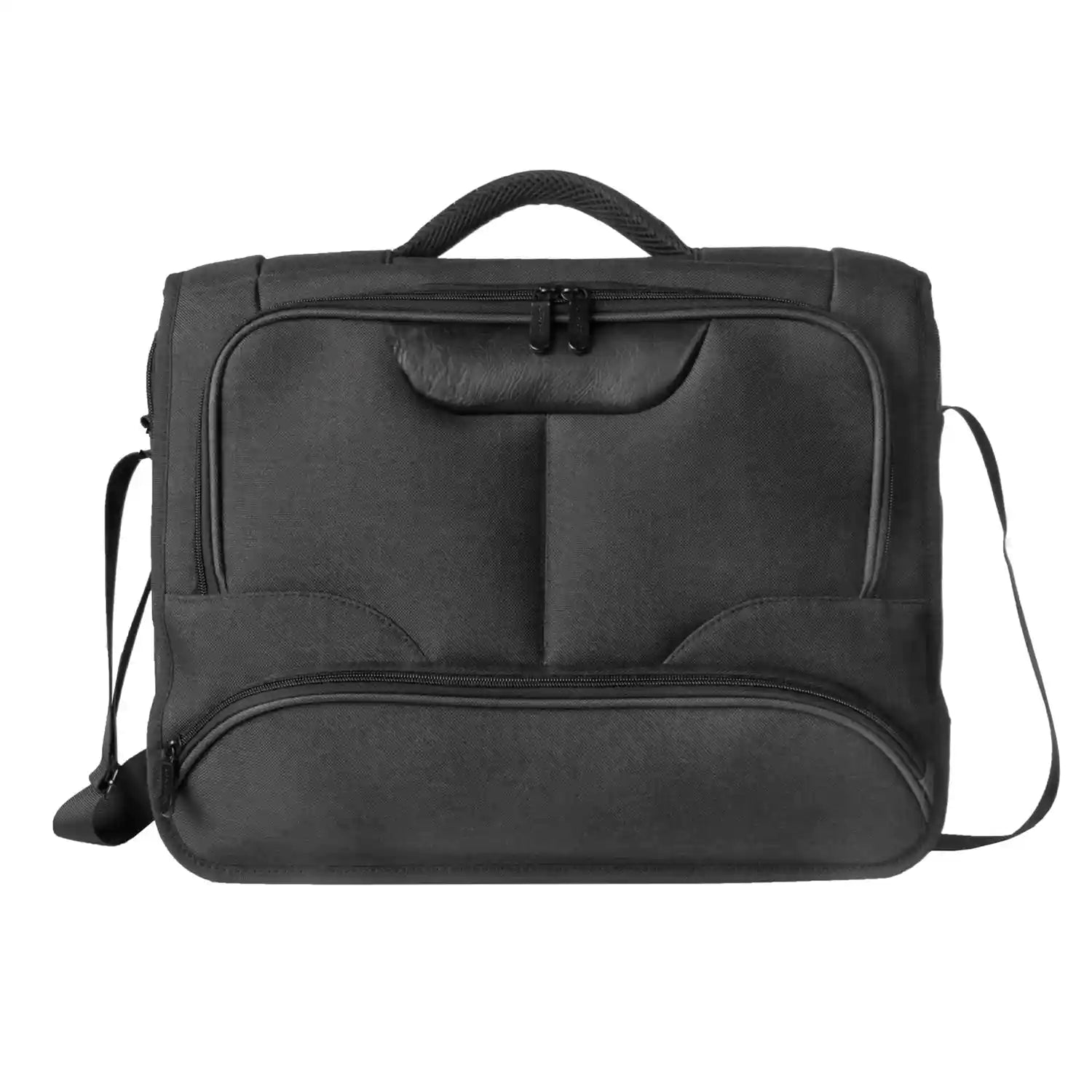 Dermata Umhängetasche Canvas 44 cm - Schwarz
