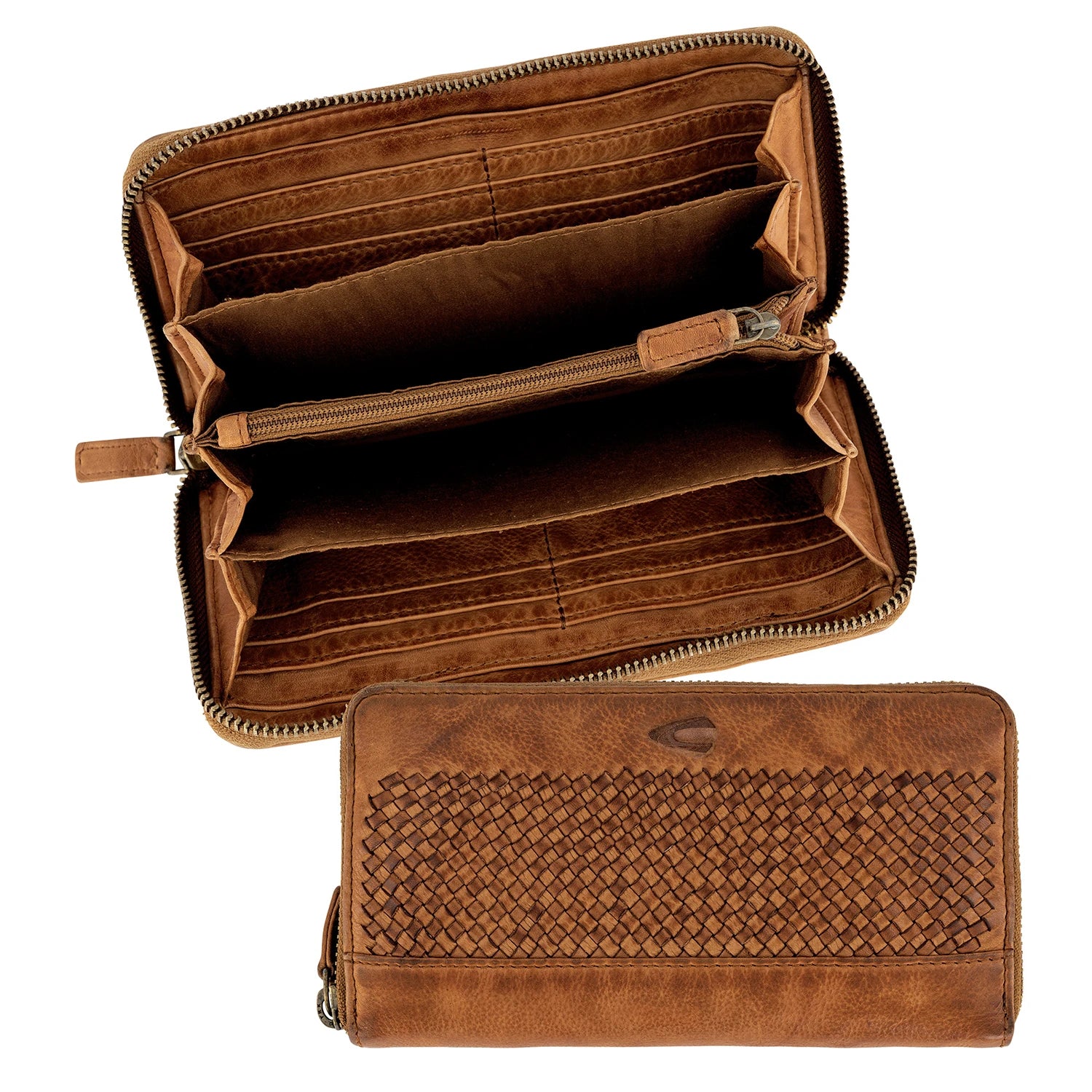 Camel Active Wave Long Zip Wallet 20 cm - Cognac