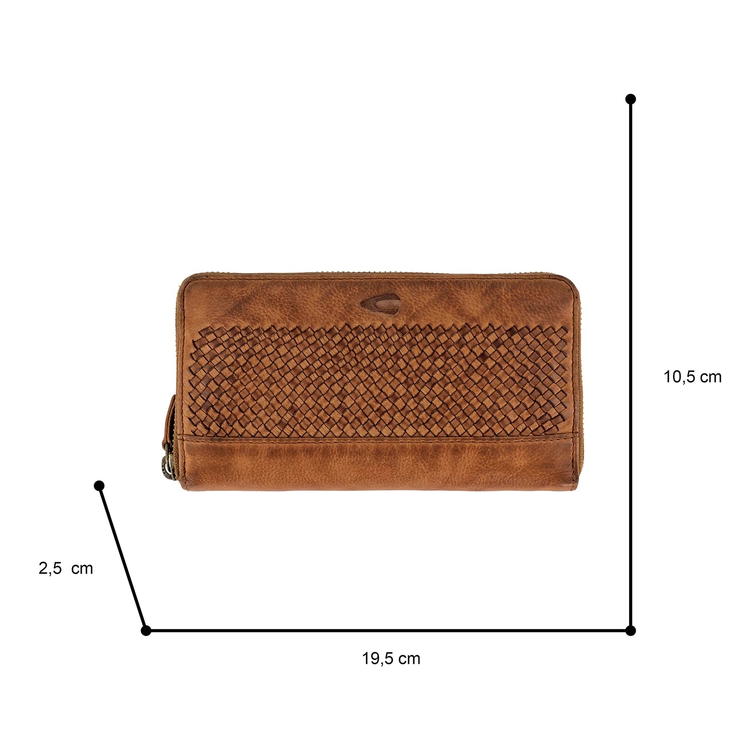 Camel Active Wave Long Zip Wallet 20 cm - Cognac