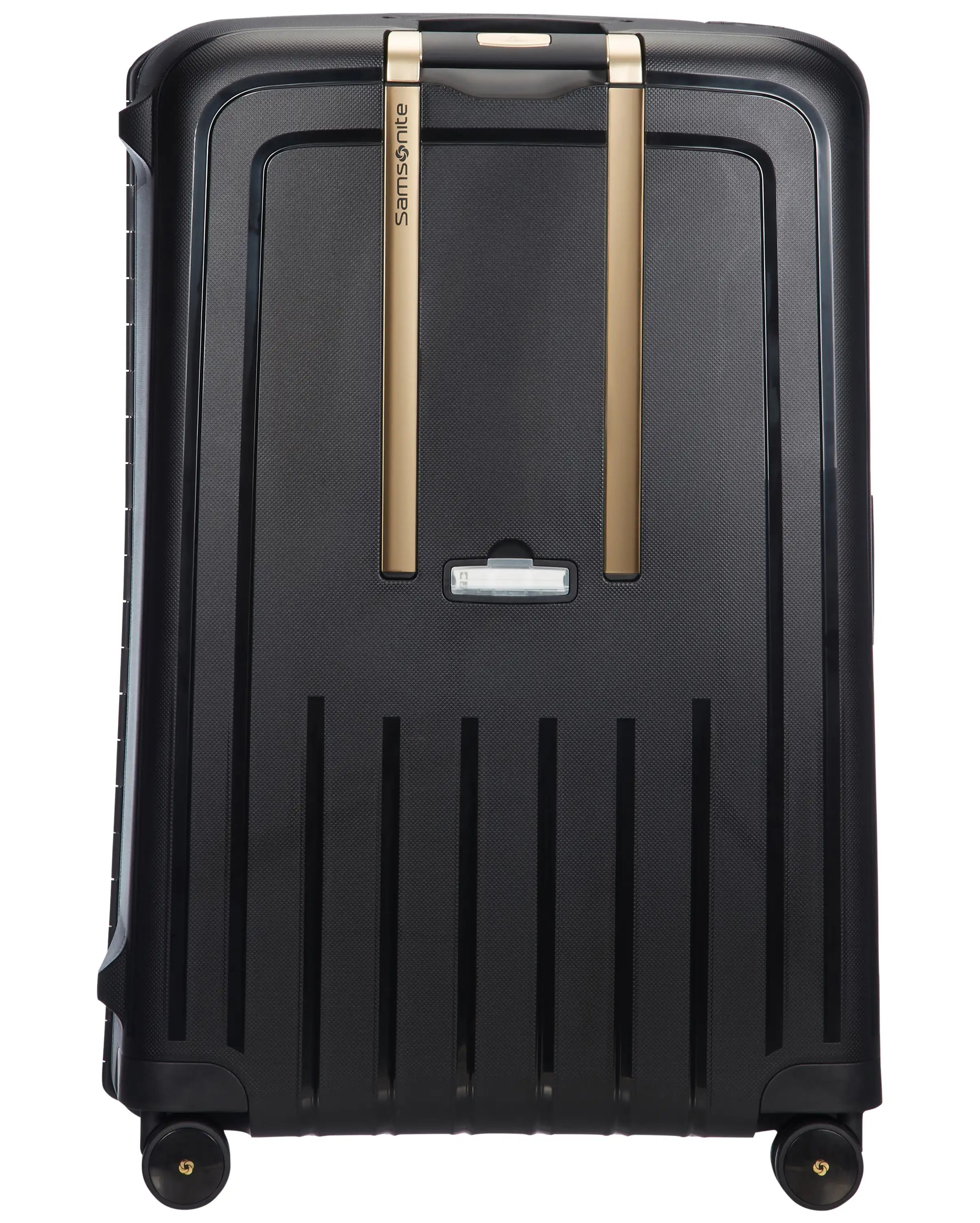 Samsonite S Cure DLX 4 wheel trolley 81 cm Black Gold Deluscious