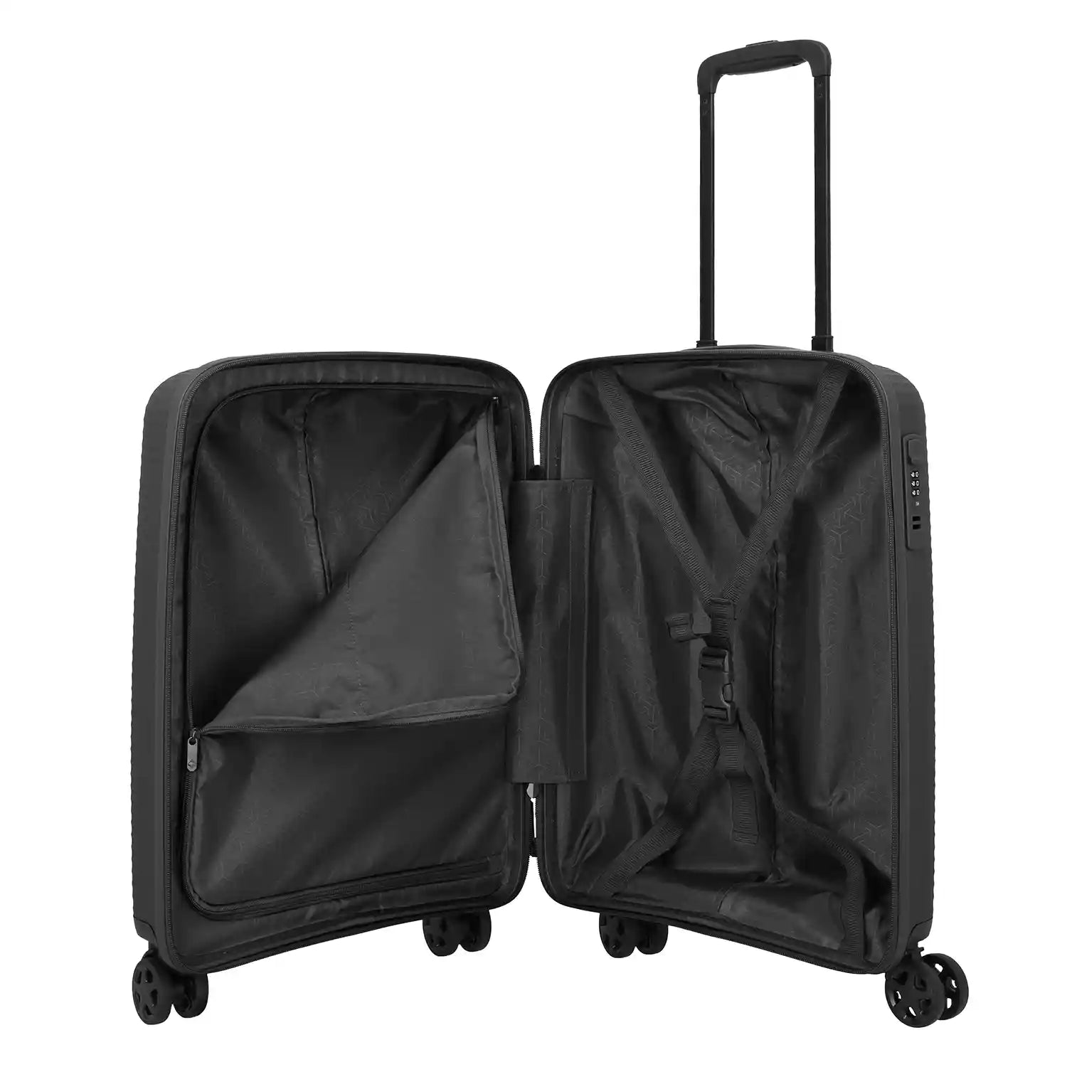 Travelite Air Stripe 4-Rollen Trolley S 55 cm - Black