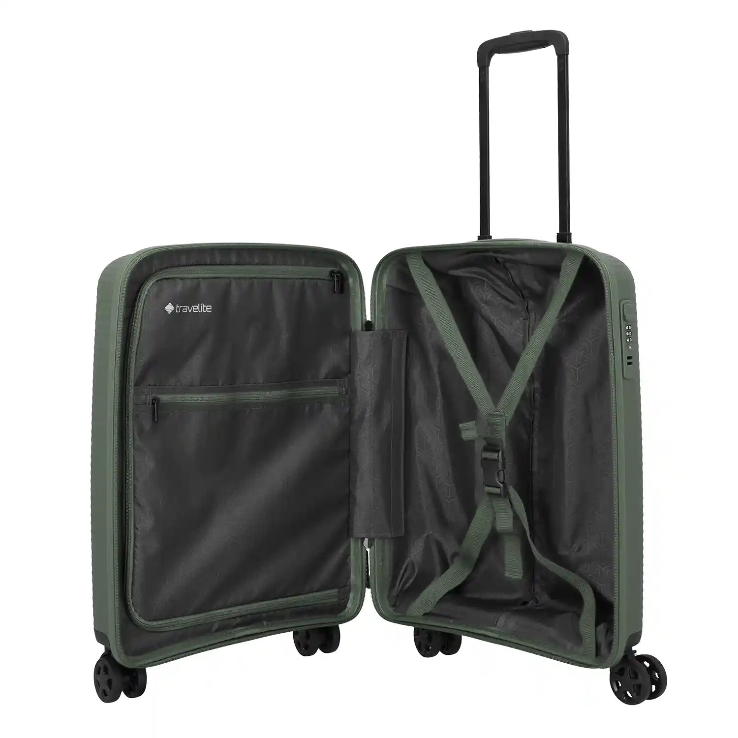 Travelite Air Stripe 4-Rollen Trolley S 55 cm - Green
