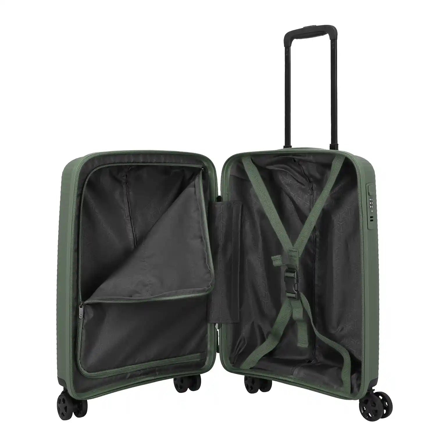 Travelite Air Stripe 4-Rollen Trolley S 55 cm - Green