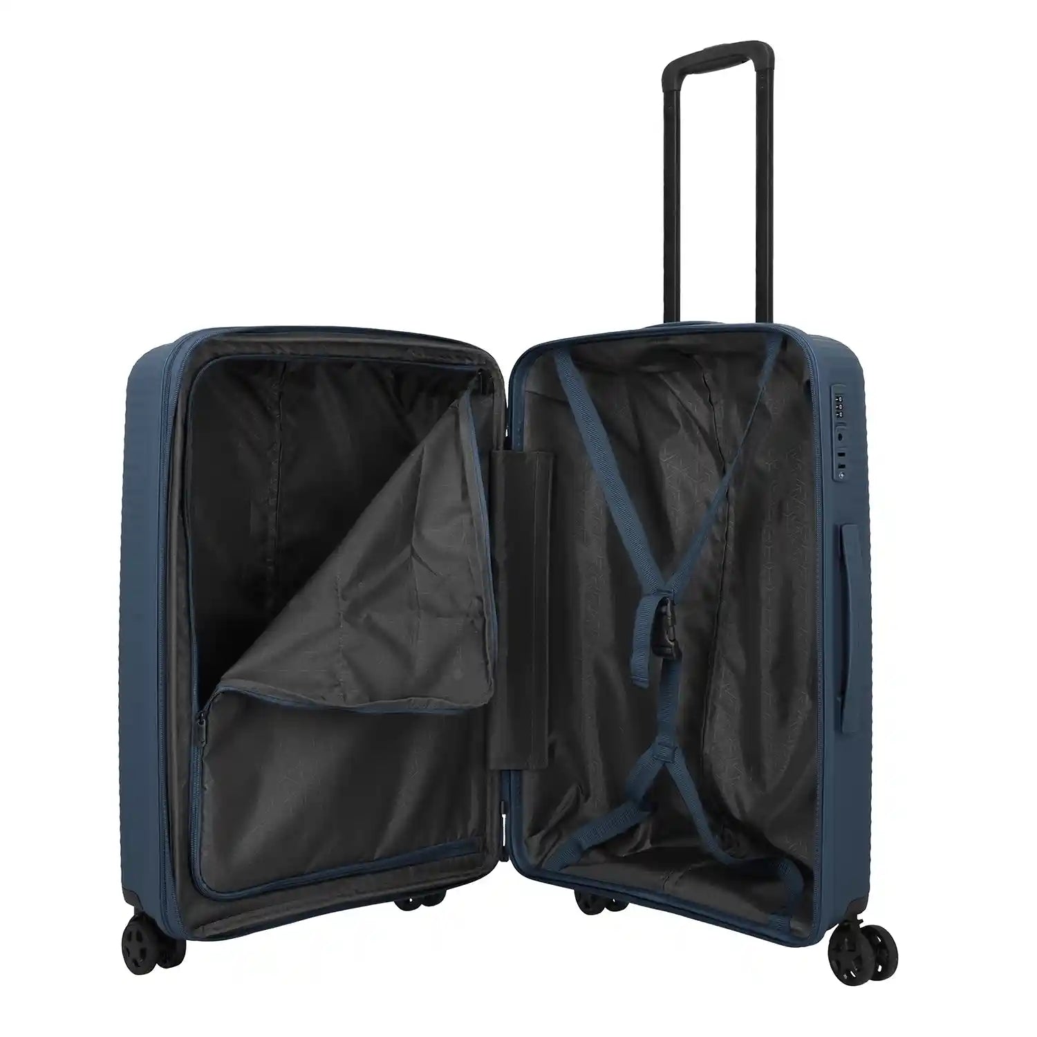Travelite Air Stripe 4-Rollen Trolley M exp. 66 cm - Navy
