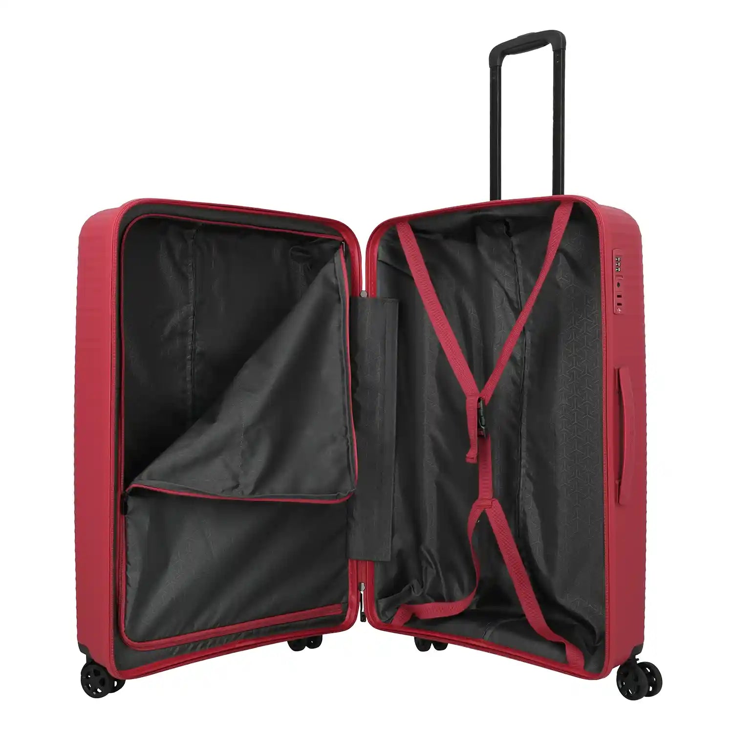 Travelite Air Stripe 4-Rollen Trolley L 77 cm - Red
