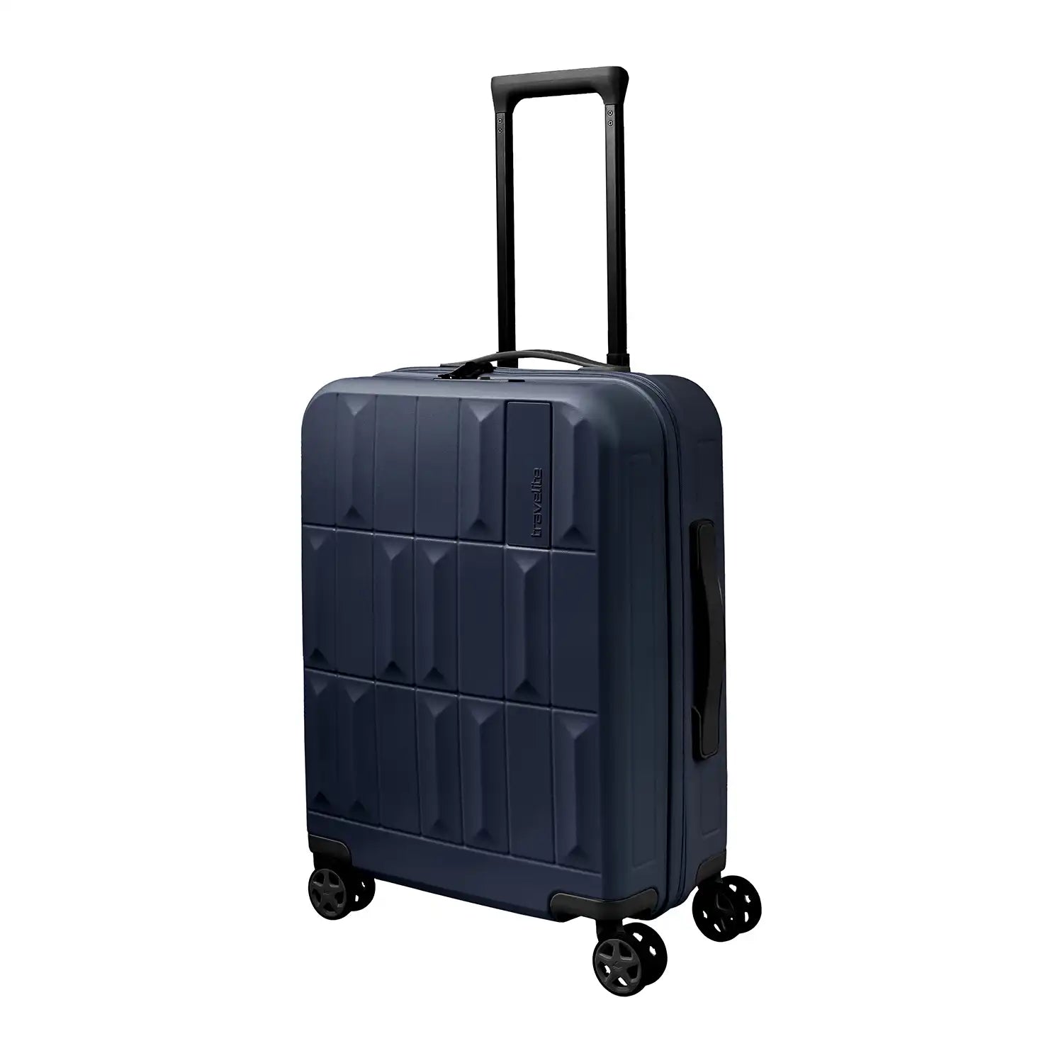 Travelite Panello 4-Rollen Trolley S 55 cm in Night Sky – kompakter Handgepäckkoffer mit moderner Struktur und leichtläufigen Doppelrollen