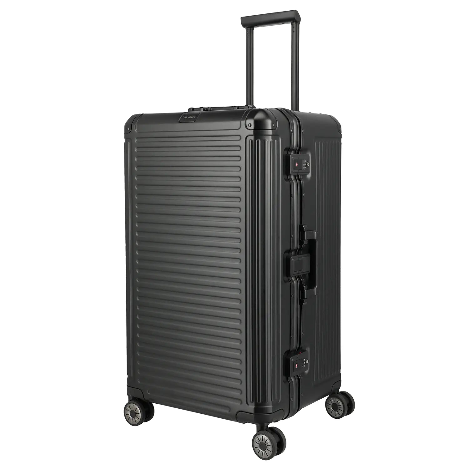 Travelite Next Trunk 76 cm Schwarz – großer 4-Rollen Hartschalenkoffer für lange Reisen ähnlich wie Rimowa