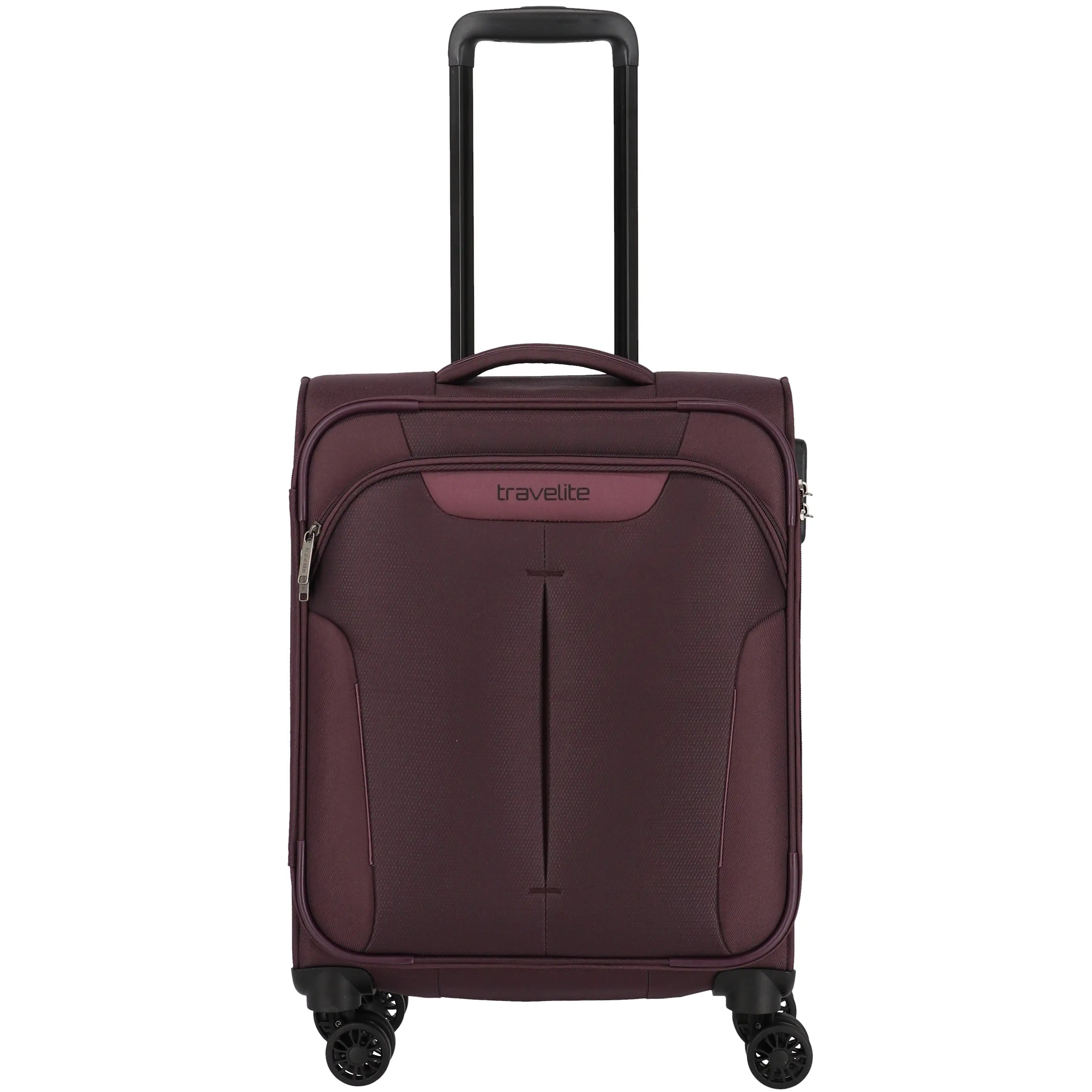 Travelite Croatia 4-Rollen Kabinentrolley 55 cm - Aubergine