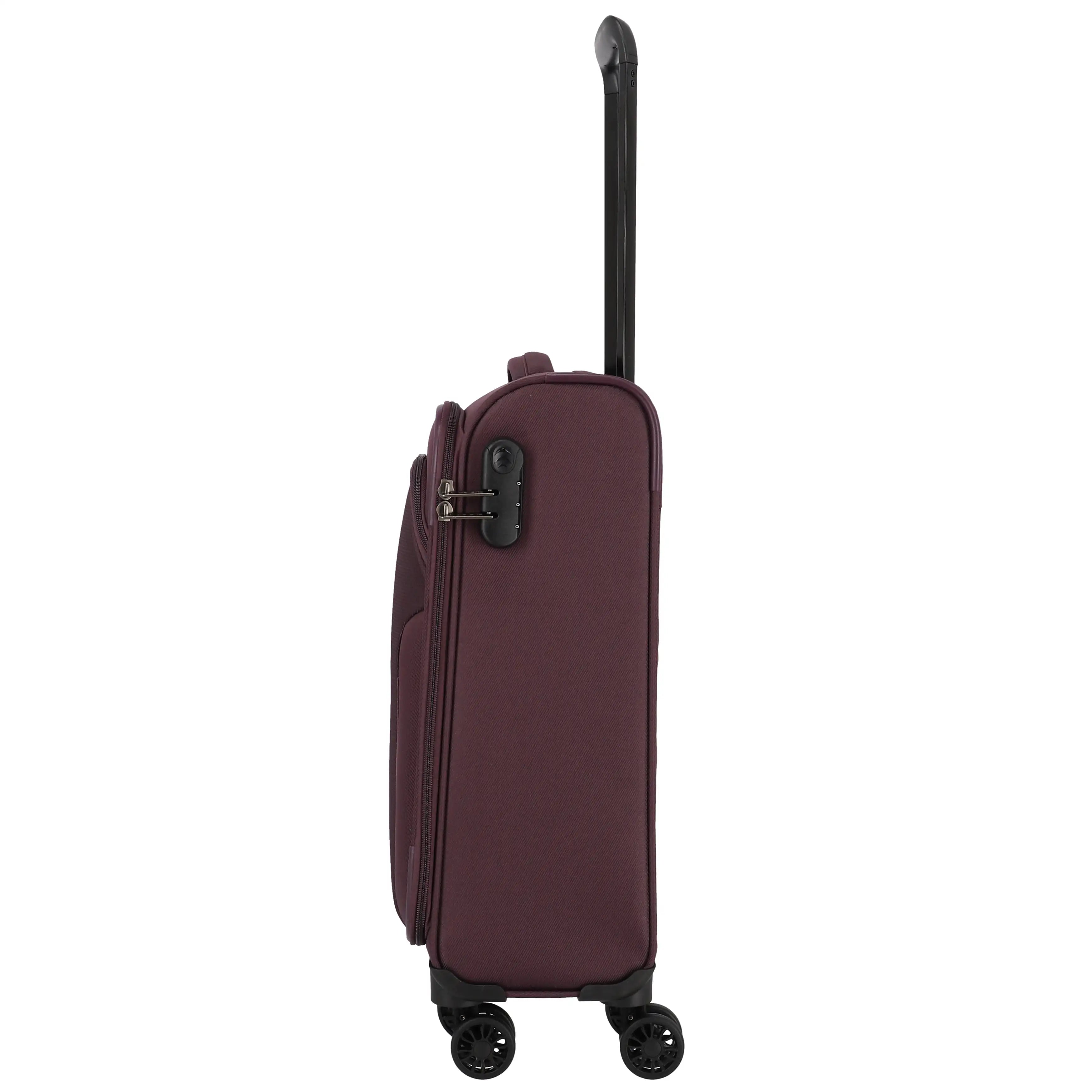 Travelite Croatia 4-Rollen Kabinentrolley 55 cm - Aubergine