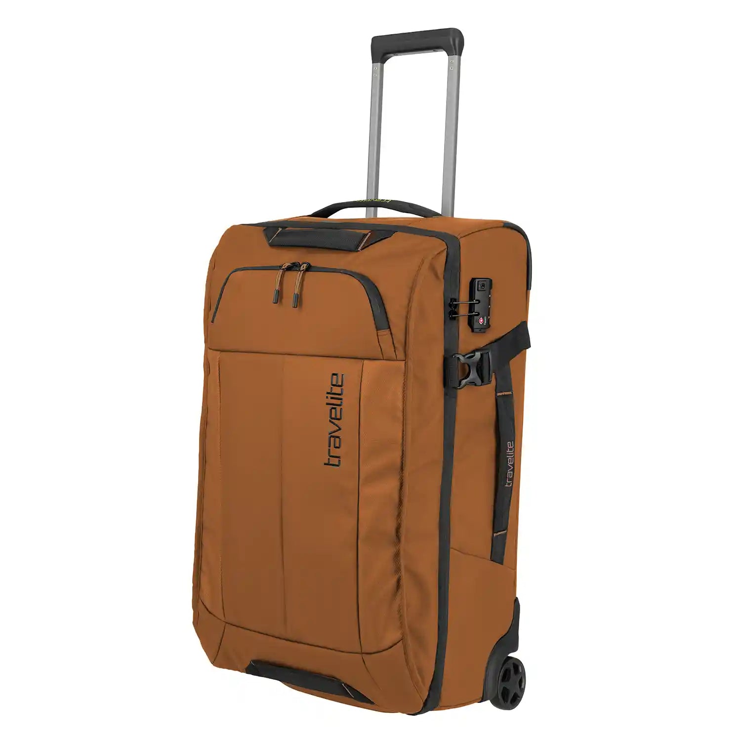 Travelite Briize Rollenreisetasche M 67 cm in Curry - Die ideale Reisetasche für Bahnnreisen