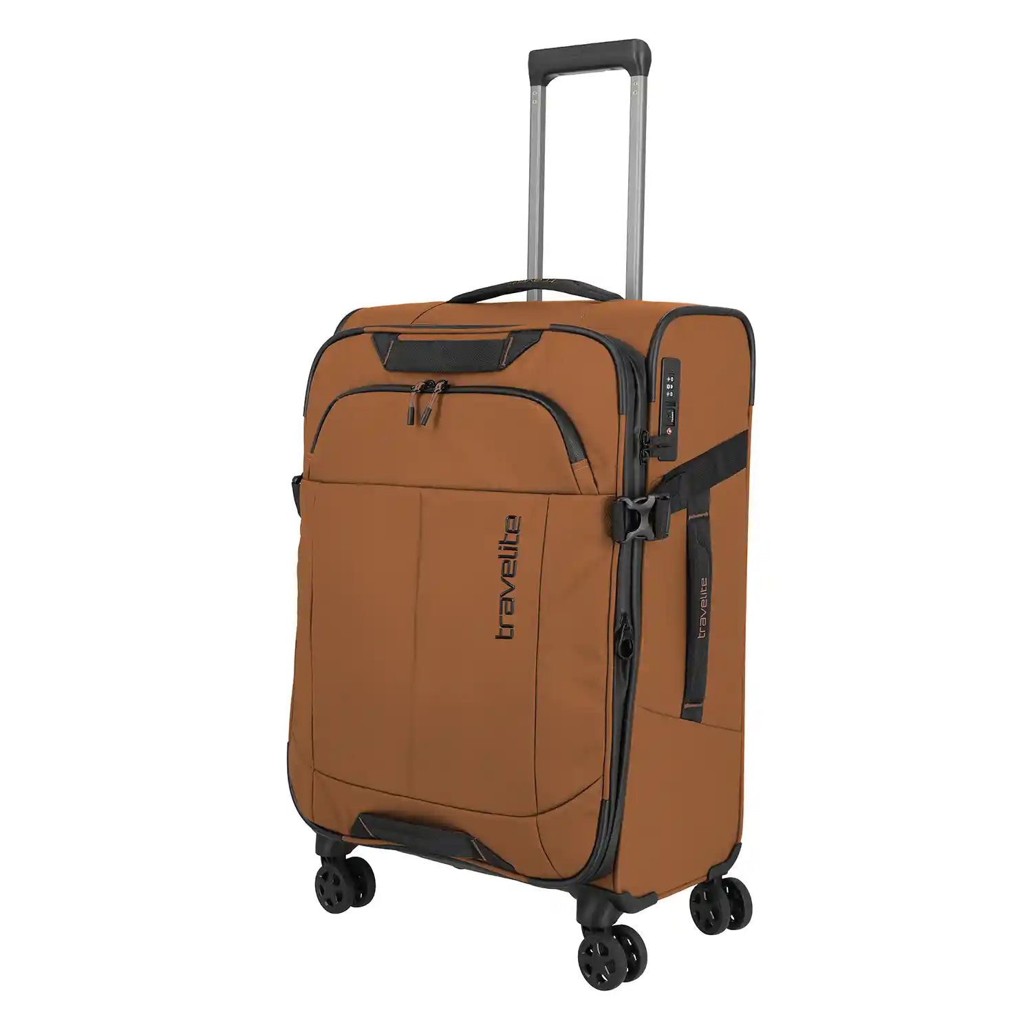 Travelite Briize 4-Rollen Trolley M 67 cm Curry Koffer Vorderansicht