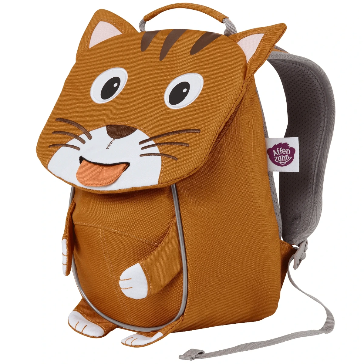 Frontalansicht eines Tiger-Rucksack von Affenzahn