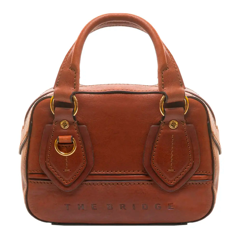 Frontansicht The Bridge Daphne Bowling Bag 25 cm in Marrone