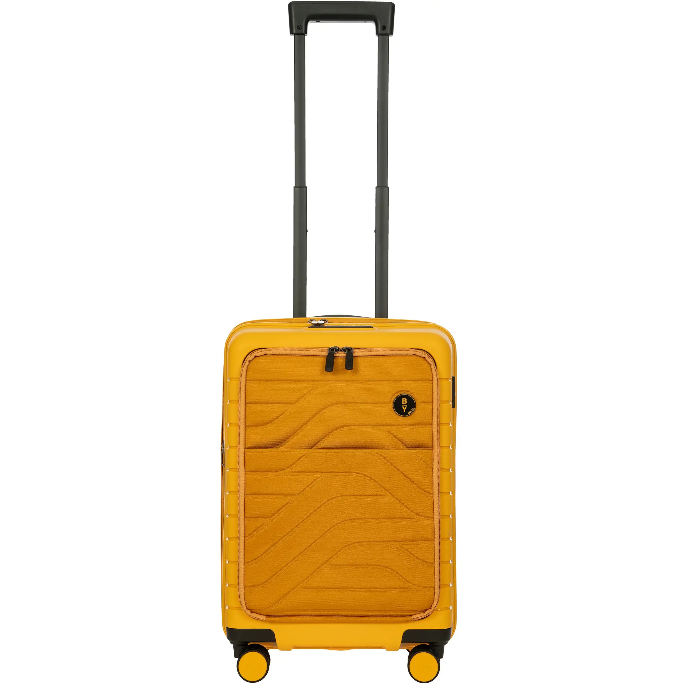 By by Brics Ulisse 4-wheel cabin trolley with front pocket 55 cm - Mango