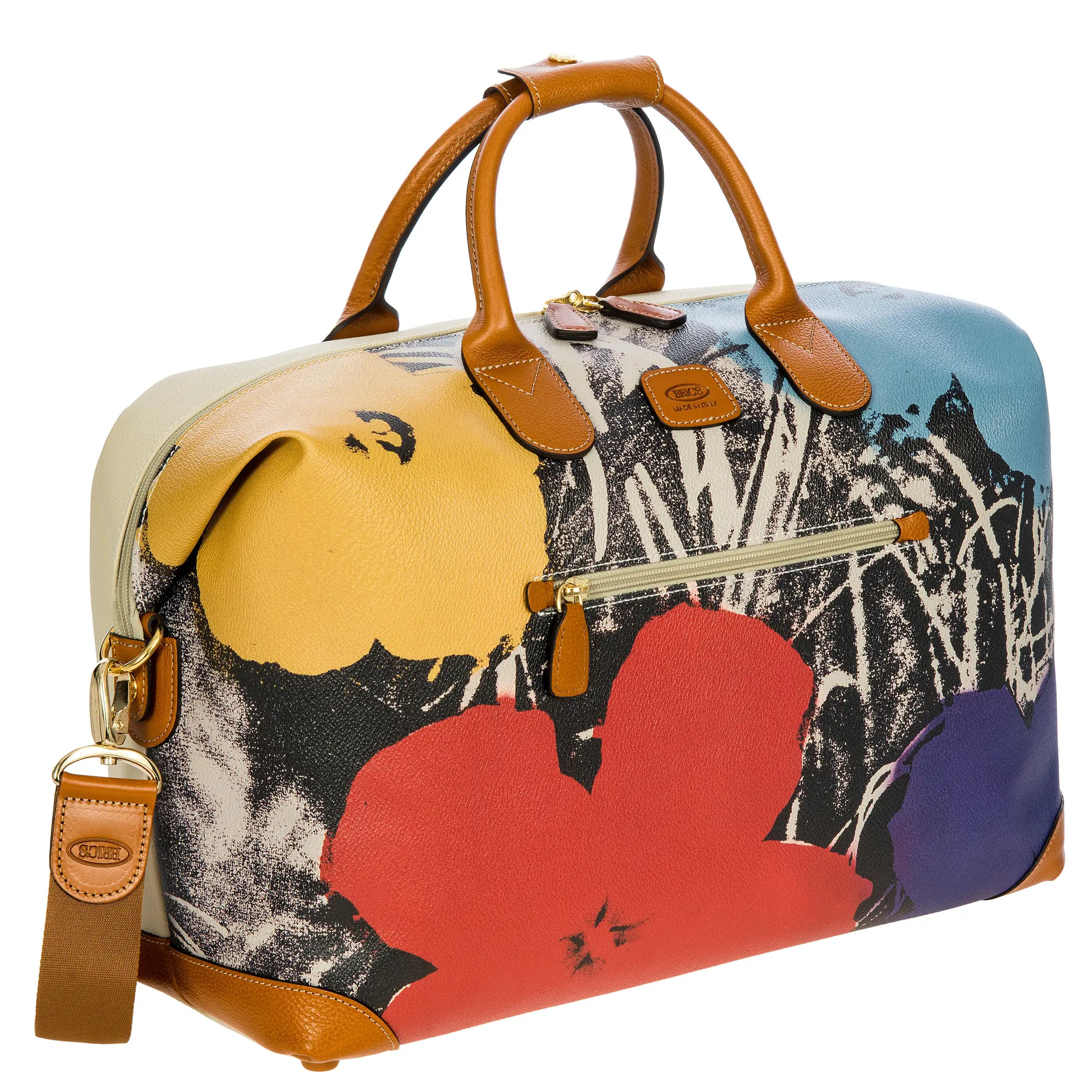 Sac de voyage Brics Andy Warhol 43 cm - Fleurs couleur crème