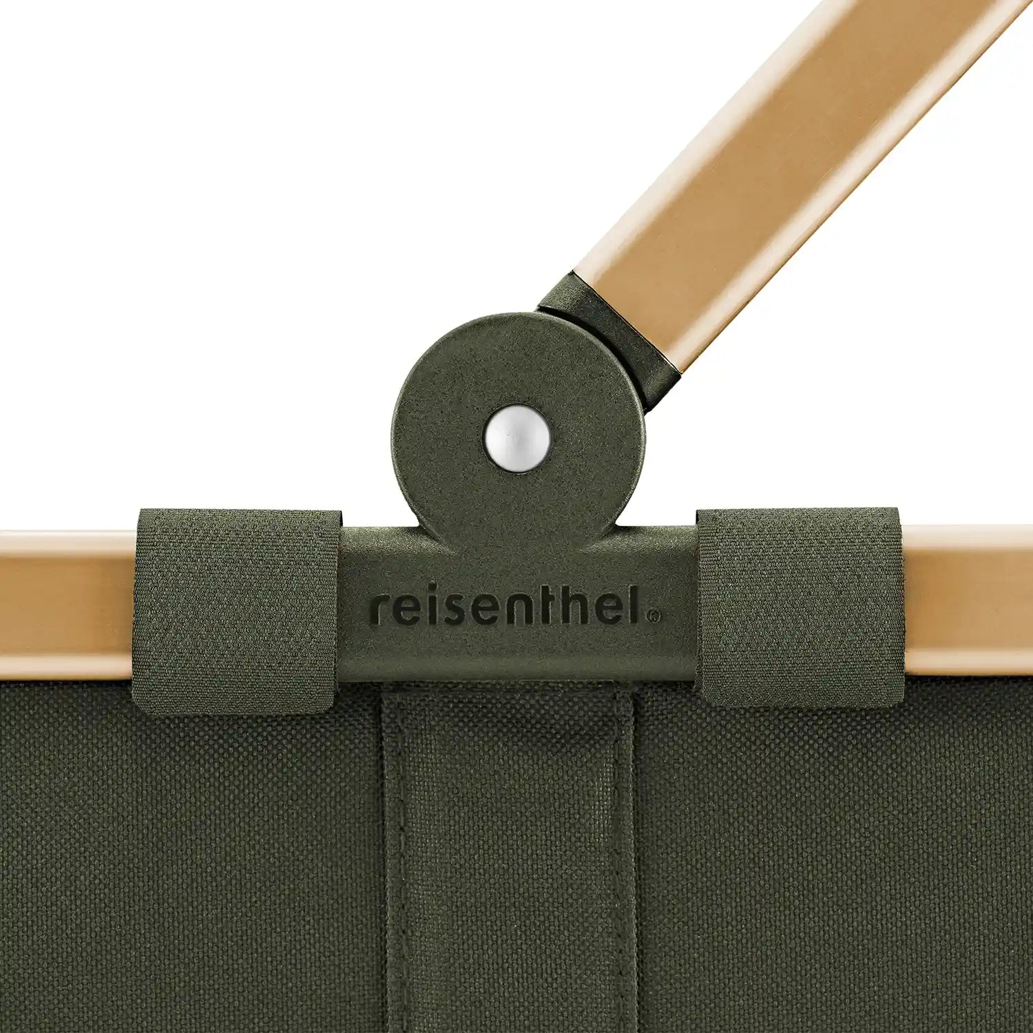 Detailaufnahme Reisenthel Shopping Carrybag Forest Gold – hochwertige Verarbeitung und robustes Material
