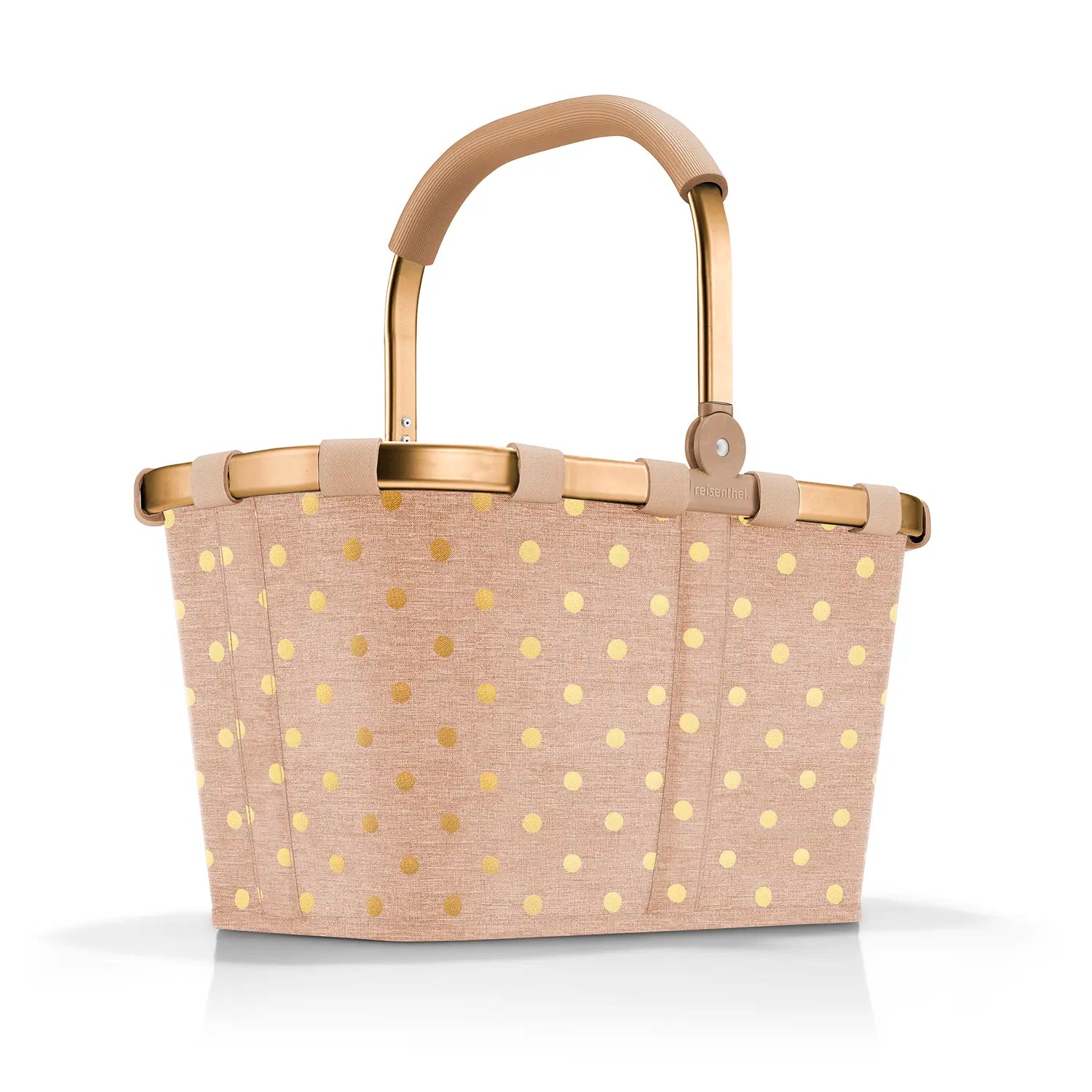 Reisenthel Shopping Carrybag Einkaufskorb 48 cm - Frame Metallic Dots Coffee