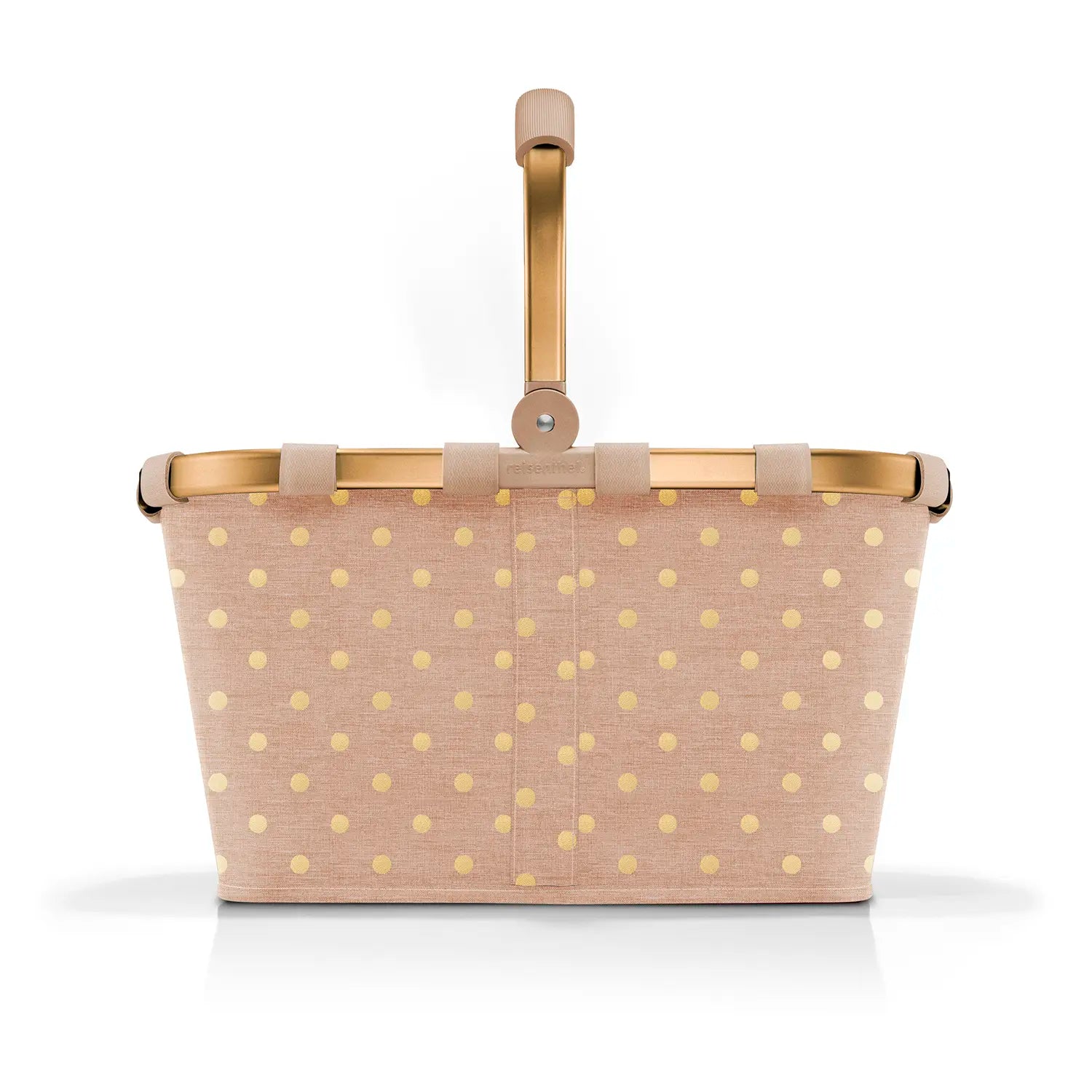 Reisenthel Shopping Carrybag Einkaufskorb 48 cm - Frame Metallic Dots Coffee