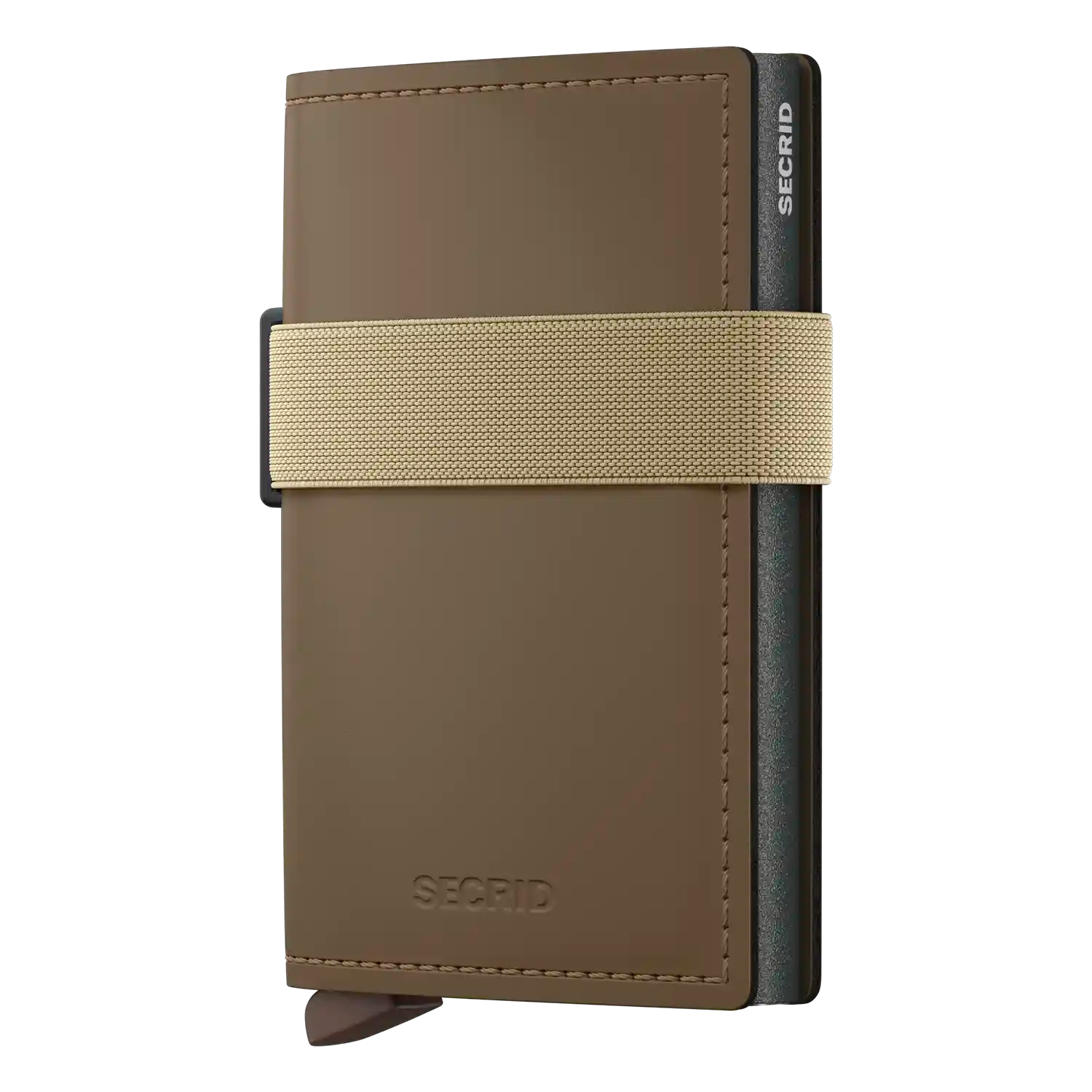 Secrid Wallets Bandwallet Matte 10 cm Earth-Beige – exklusive beige Geldbörse mit elastischem Band