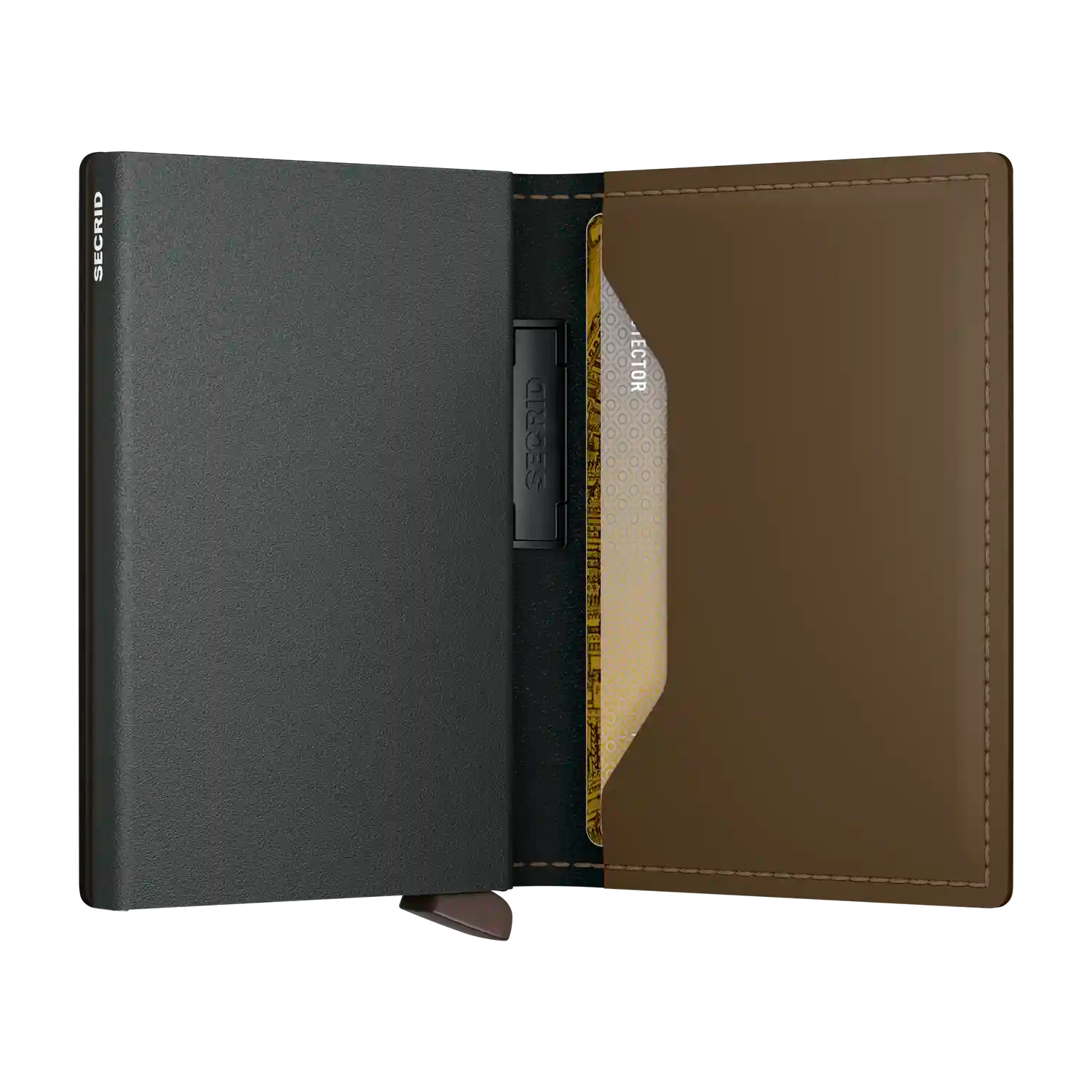 Innenansicht Secrid Wallets Bandwallet Matte Earth-Beige 10 cm mit Cardprotector