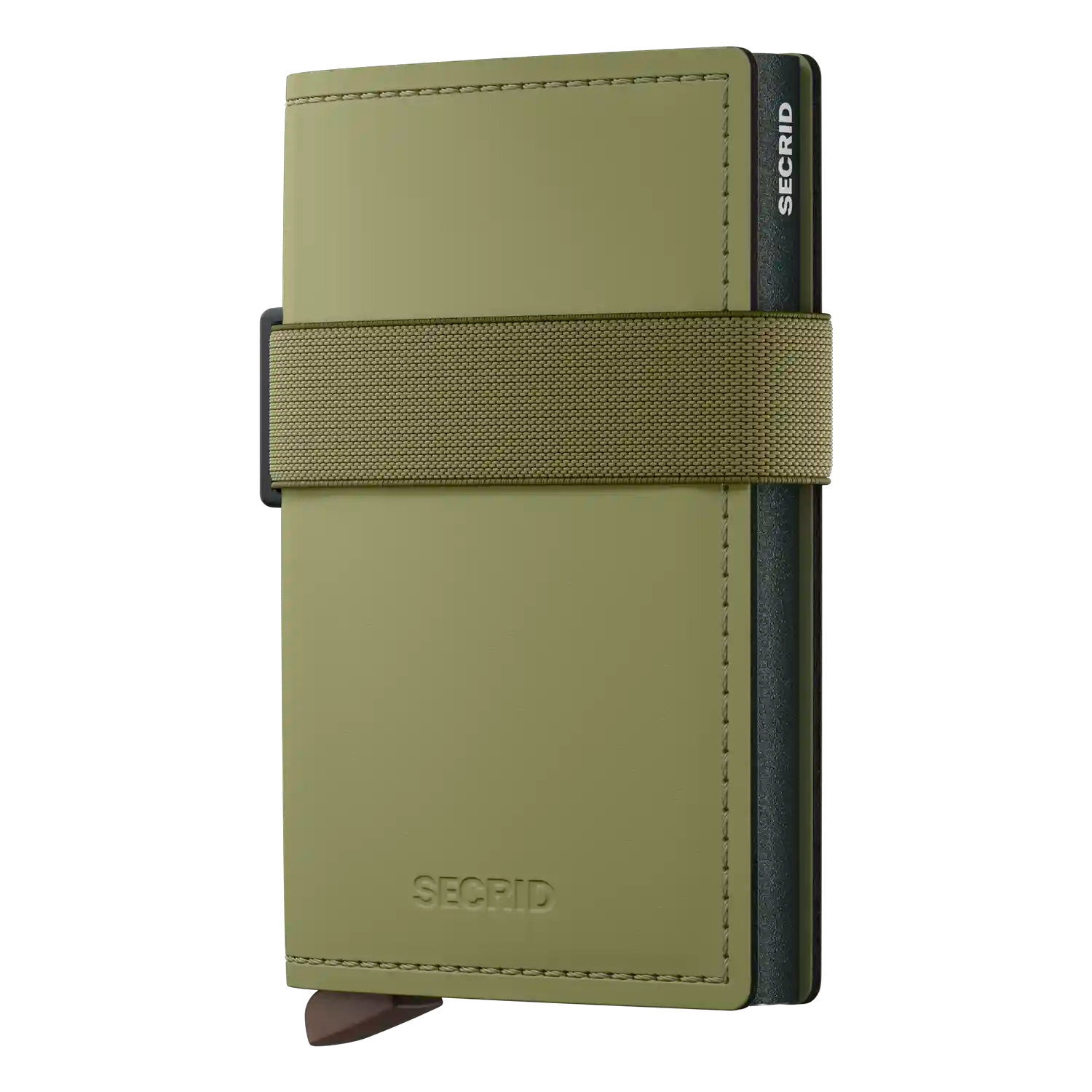 Secrid Wallets Bandwallet Matte 10 cm Leaf-Khaki – moderne grüne Geldbörse mit elastischem Band