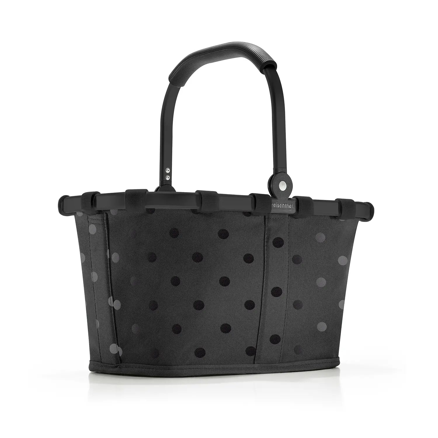 Reisenthel Shopping Carrybag XS Kinder-Einkaufskorb 33 cm - Frame Glossy Dots Black