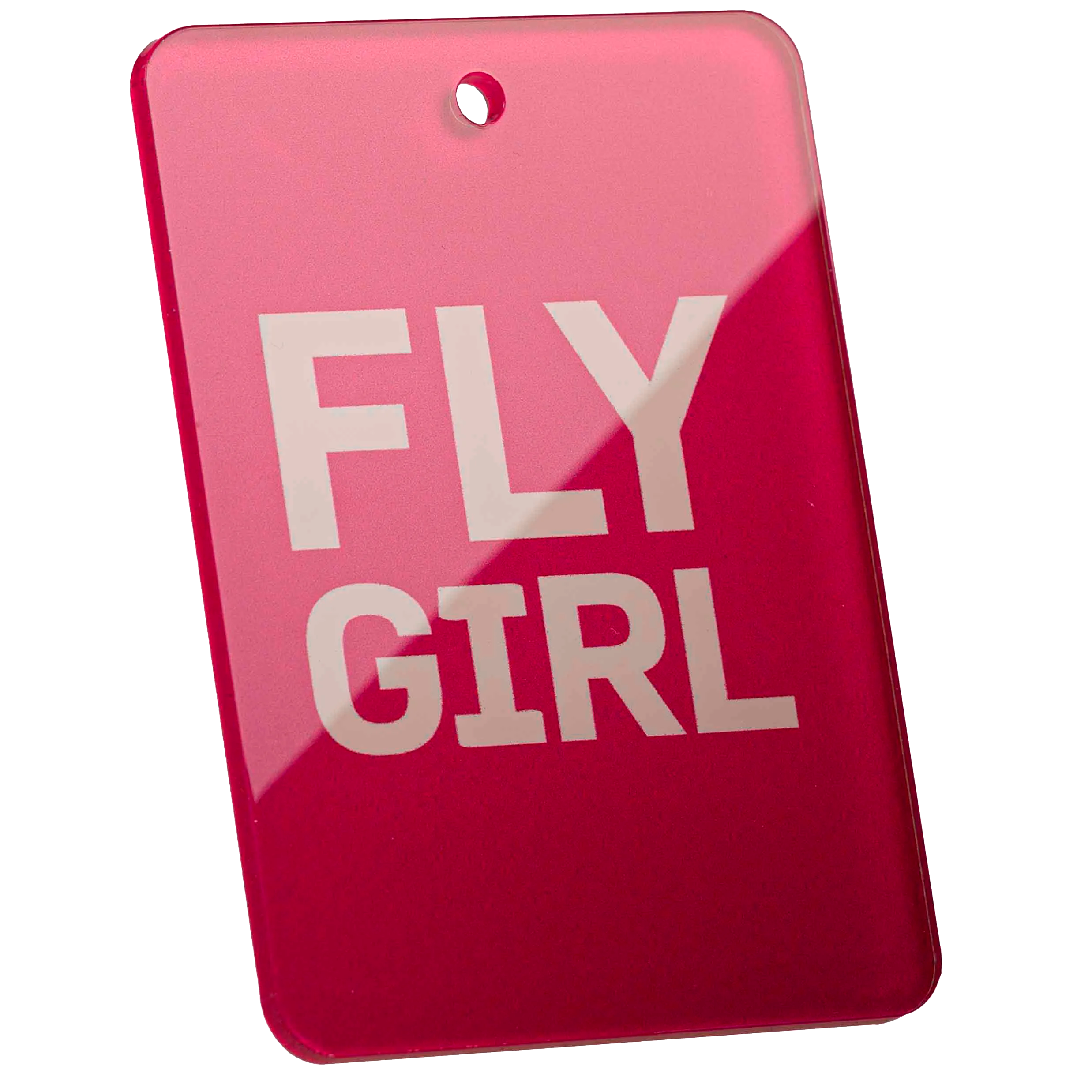 Tag-It Gepäckanhänger 9 cm - Fly Girl - Pink mit QR Code