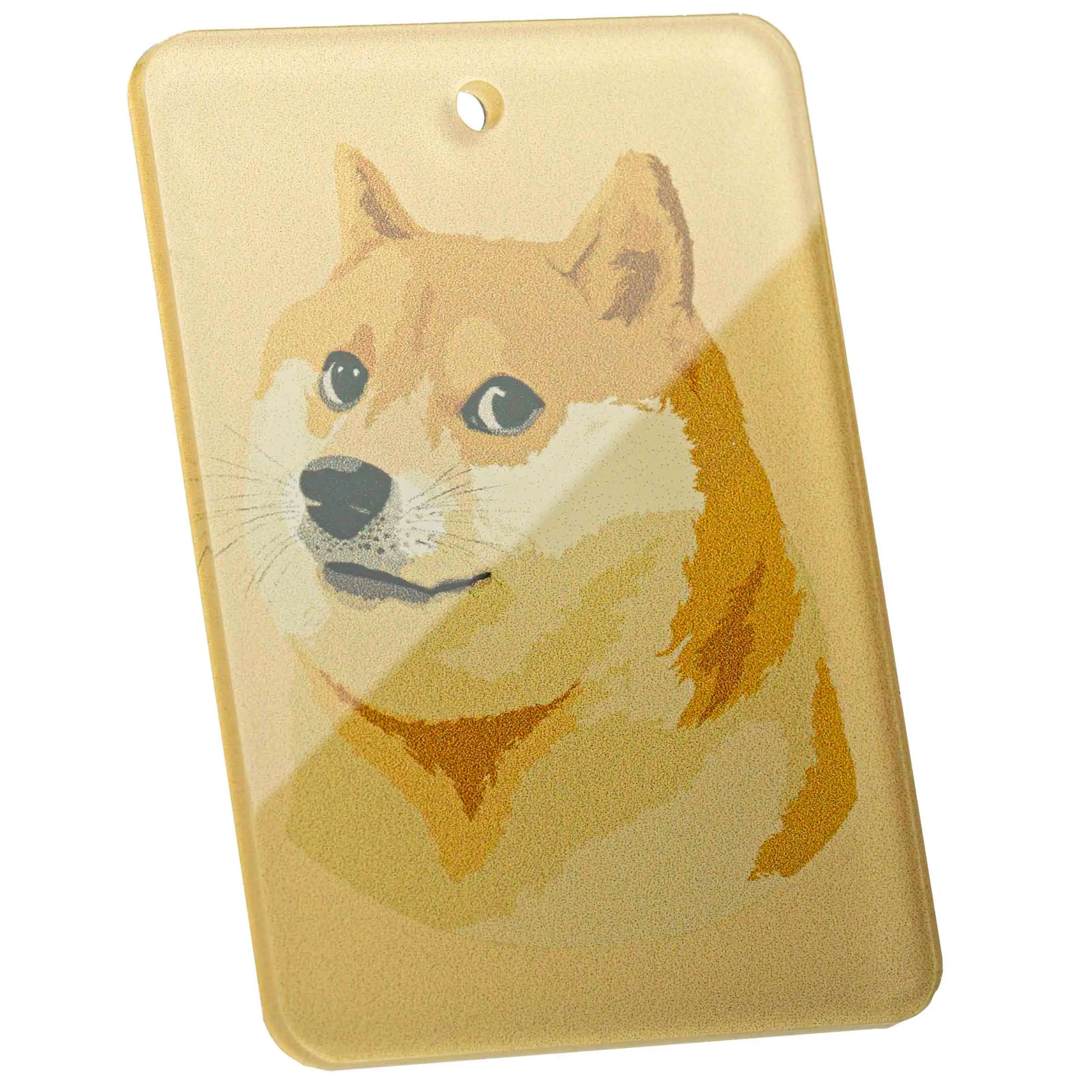 Tag-It Gepäckanhänger 9 cm - Doge - Gelb mit QR Code