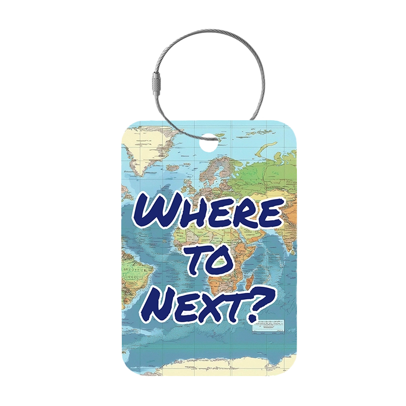 Tag-It Luggage Tag 9 cm - Where To Next - Colorful