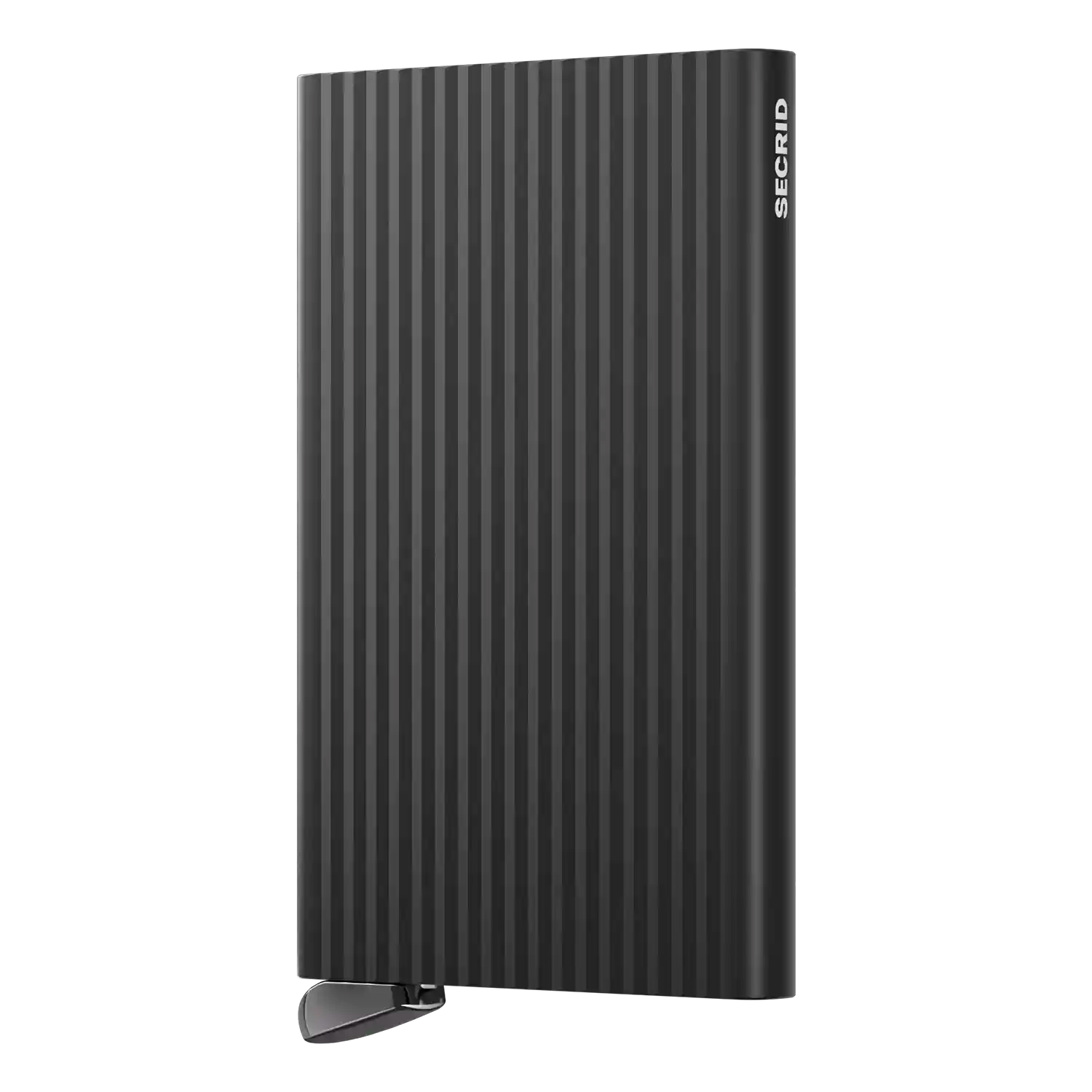 Secrid Premium Cardprotector Fluted Black+ - RFID-Schutz Kartenetui 10 cm mit Rimowa ähnlichem Rillen-Design