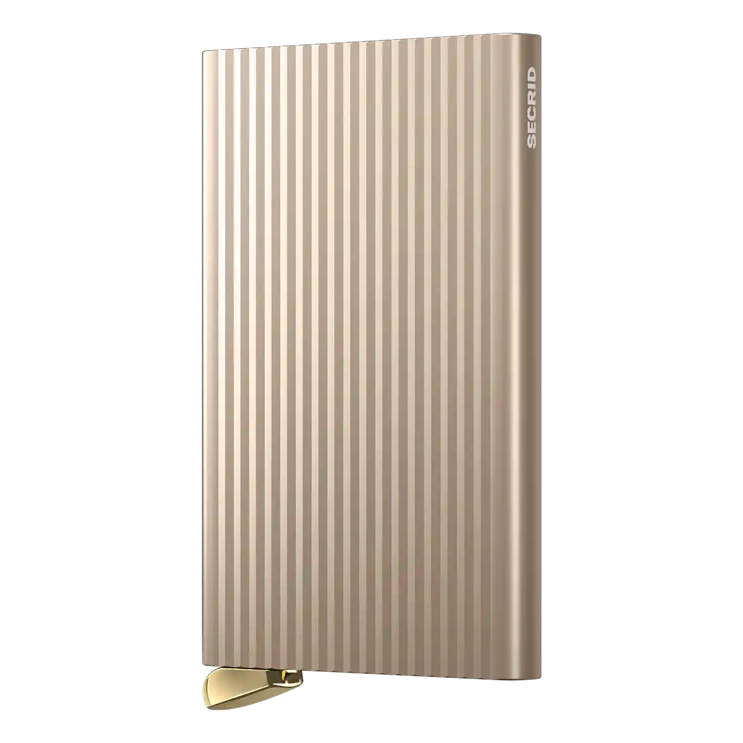 Secrid Wallets Premium Cardprotector Fluted 10 cm Cashmere – exklusiver Kartenhalter im edlen Beige mit Rillen-Design wie bei Rimowa