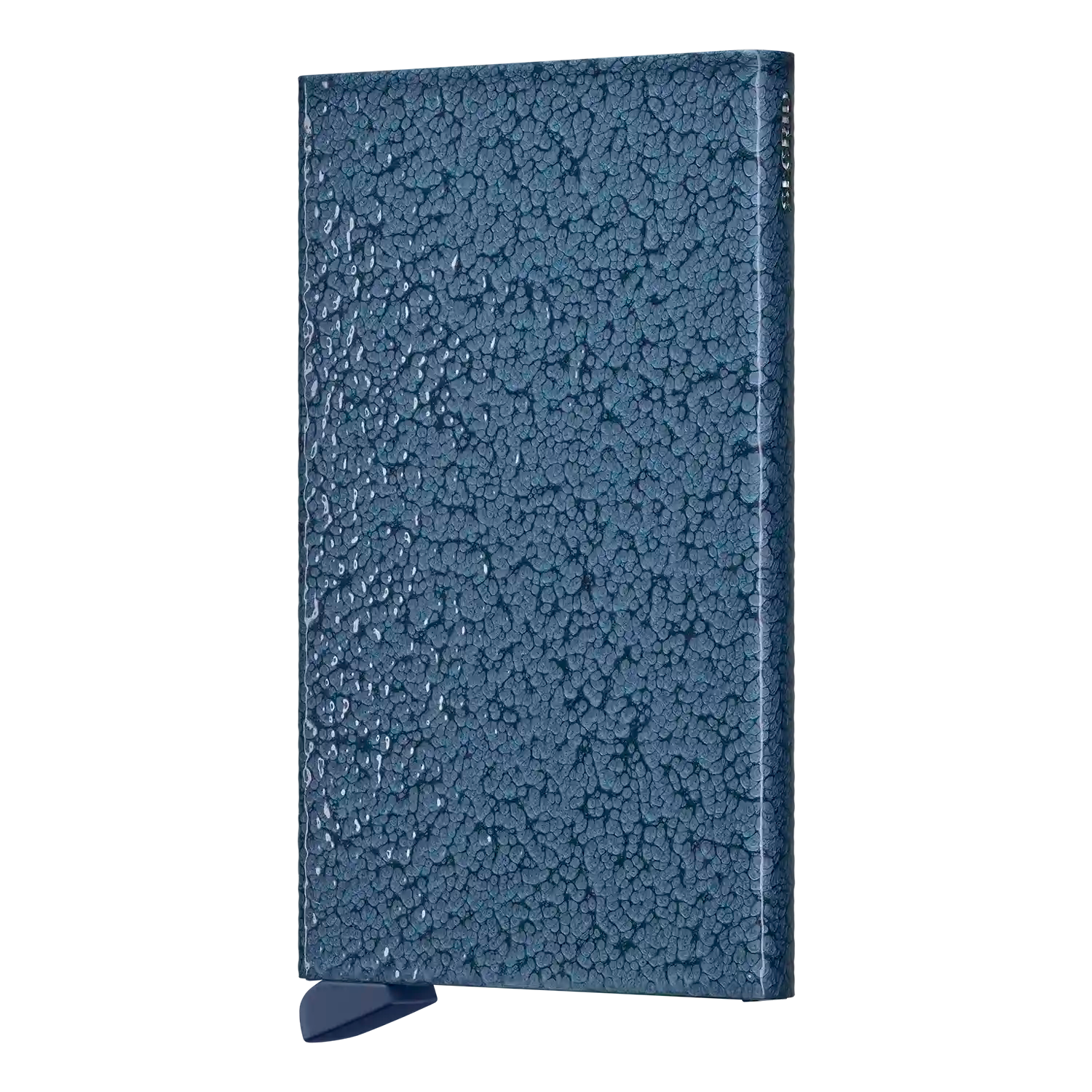 Secrid Wallets Cardprotector Hammerstone 10 cm Navy – exklusiver blauer Aluminium-Kartenhalter im Hammerstone-Design
