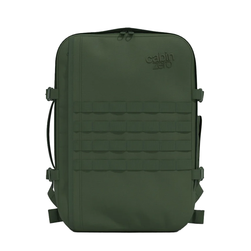 Frontansicht CabinZero Military 44L Cabin Backpack 52 cm - Mystic Green