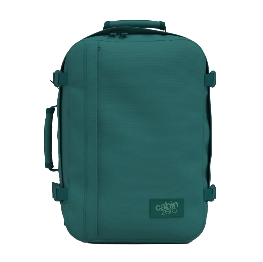 Frontansicht CabinZero Cabin Backpacks Classic 36L Rucksack 45 cm - Meadow Green 