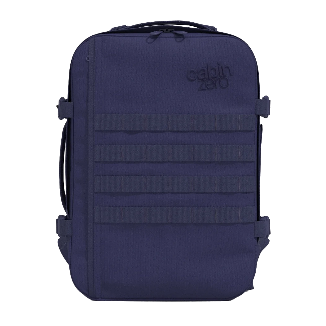 Frontansicht CabinZero Military 28L Cabin Backpack 42 cm - Galaxy Blue